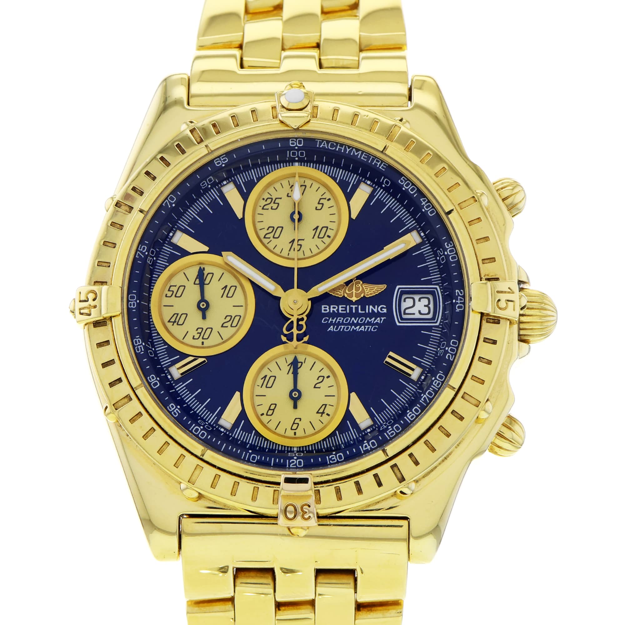 Breitling Chronomat K13050.1 18k Yellow Gold Chronograph