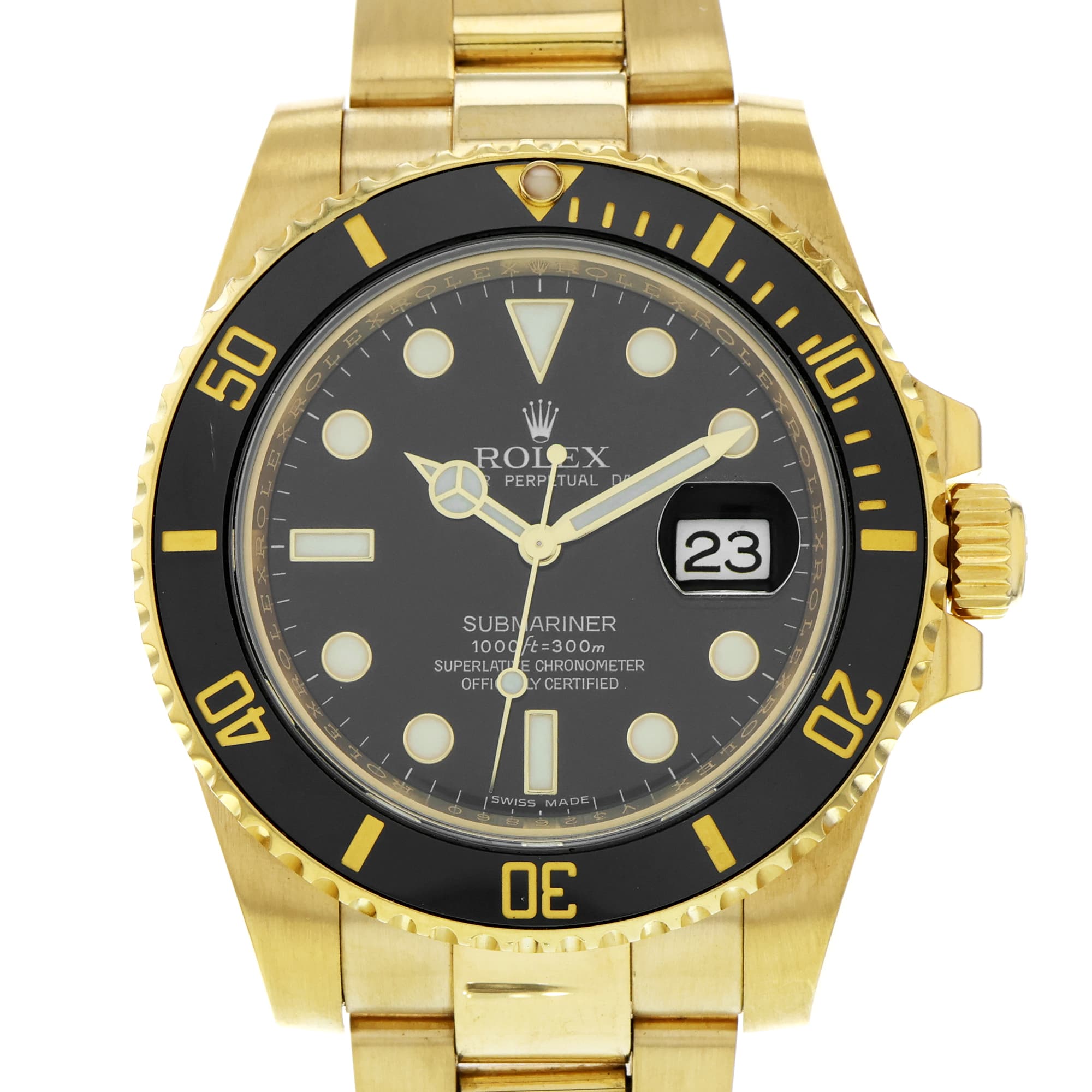 Rolex Submariner Date 116618LN Black Ceramic 18k Oyster