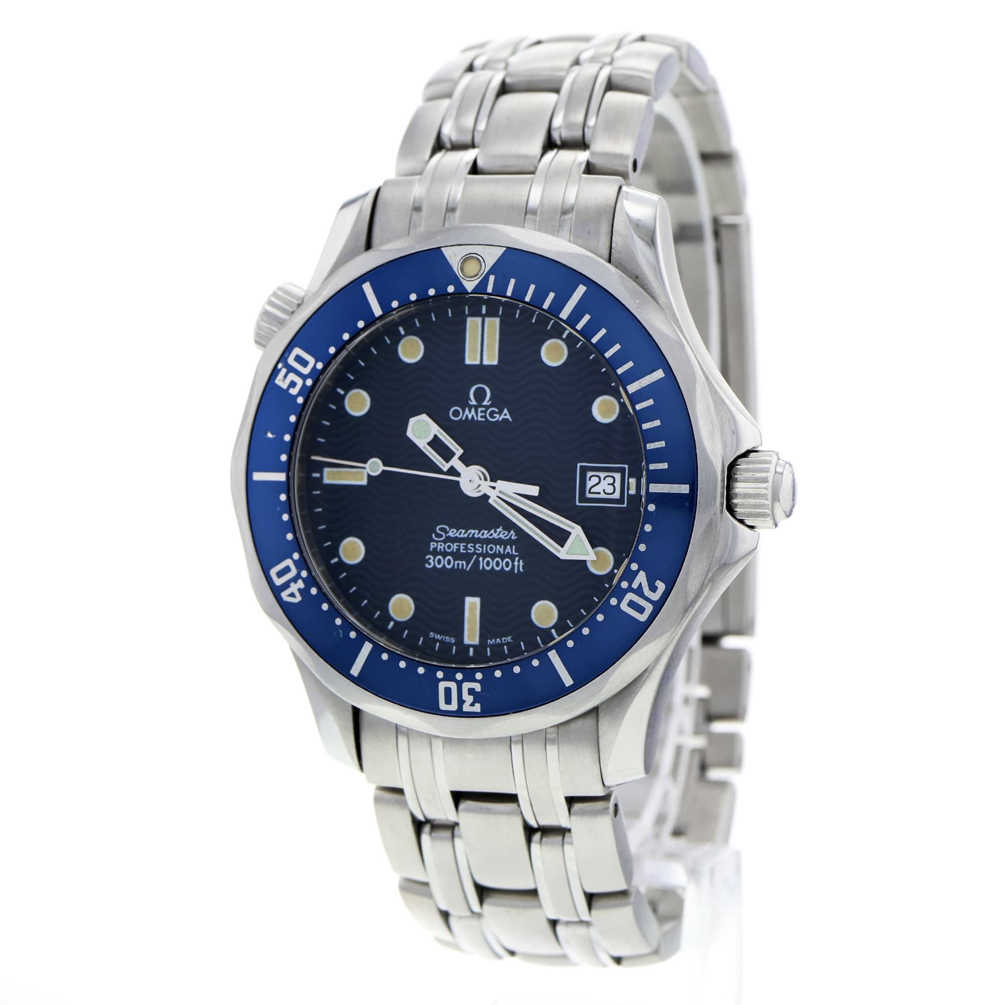 Omega Seamaster Diver 300 M 2561.80.00 Mid Size Blue Date