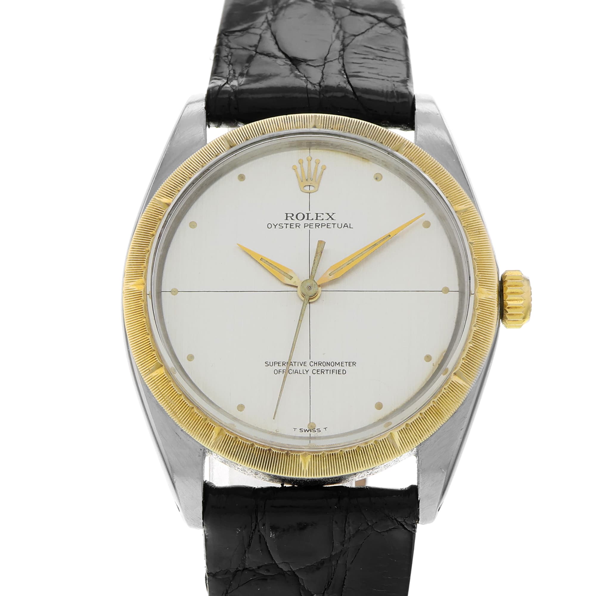Rolex Oyster Perpetual 34 1008 Zephyr 14k Gold