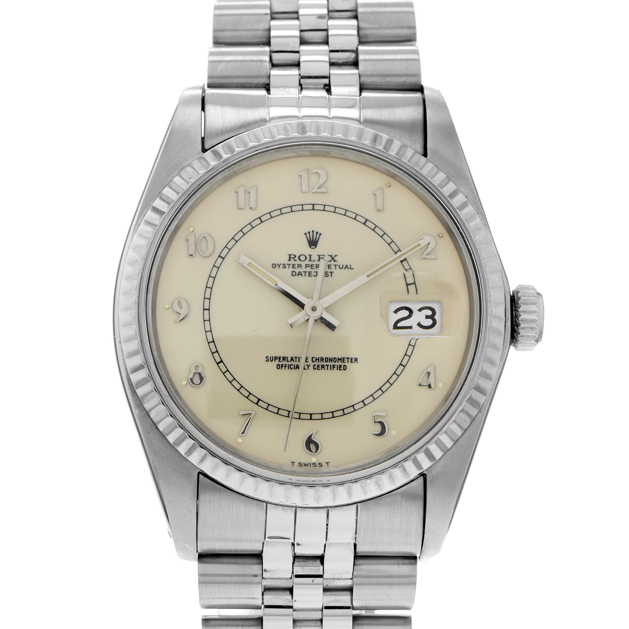 Rolex Datejust 36 16014 Boiler Guage Dial Vintage Fluted