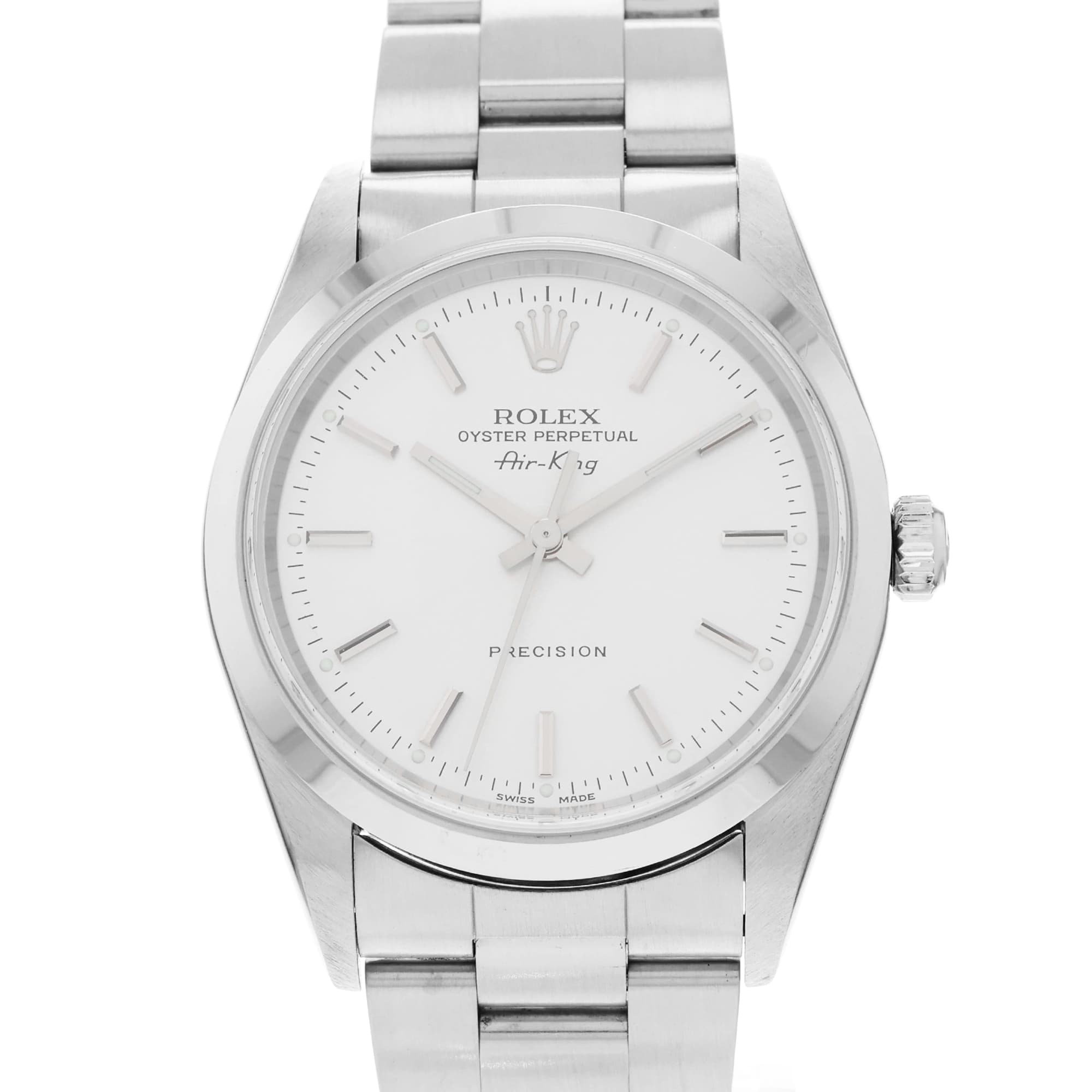 Rolex Air King 14000 Silver Stick Oyster Perpetual Precision
