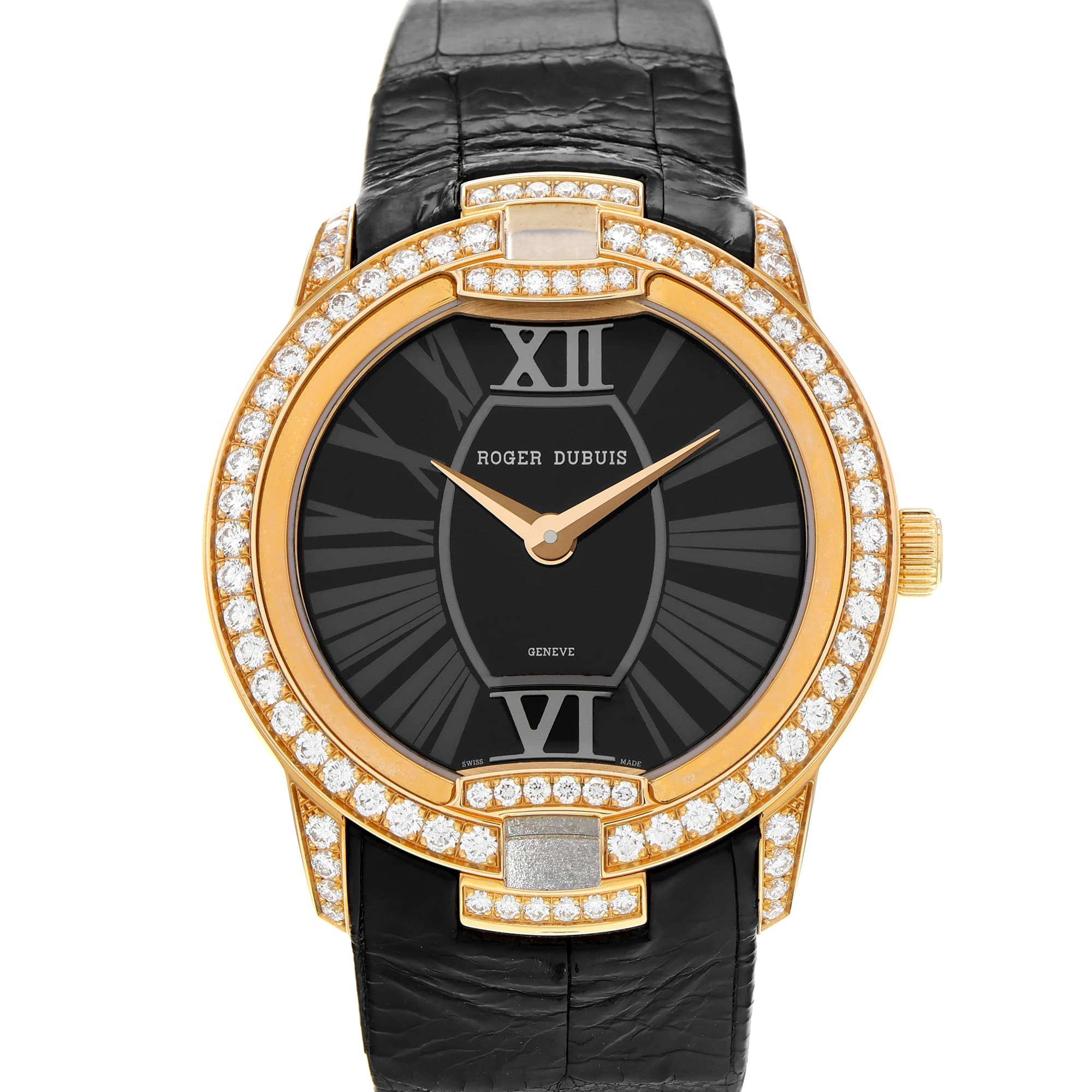 Roger Dubuis Velvet RDDBVE0081 Black Caviar Roman Diamond