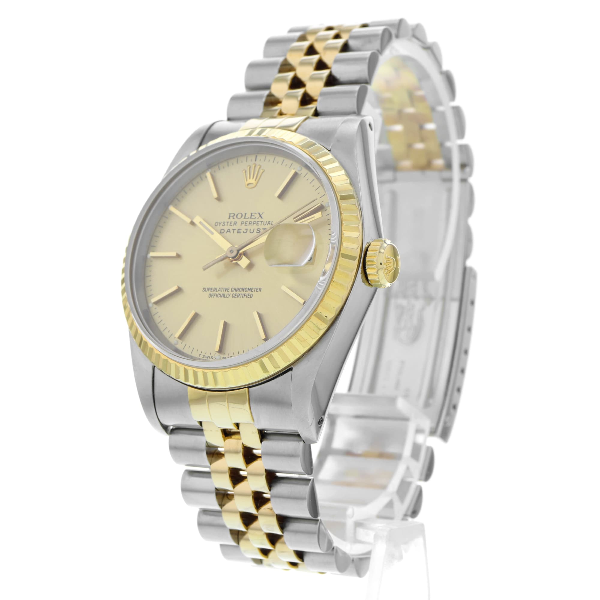 Rolex Datejust 36 16233 Yellow Stick Fluted 18k