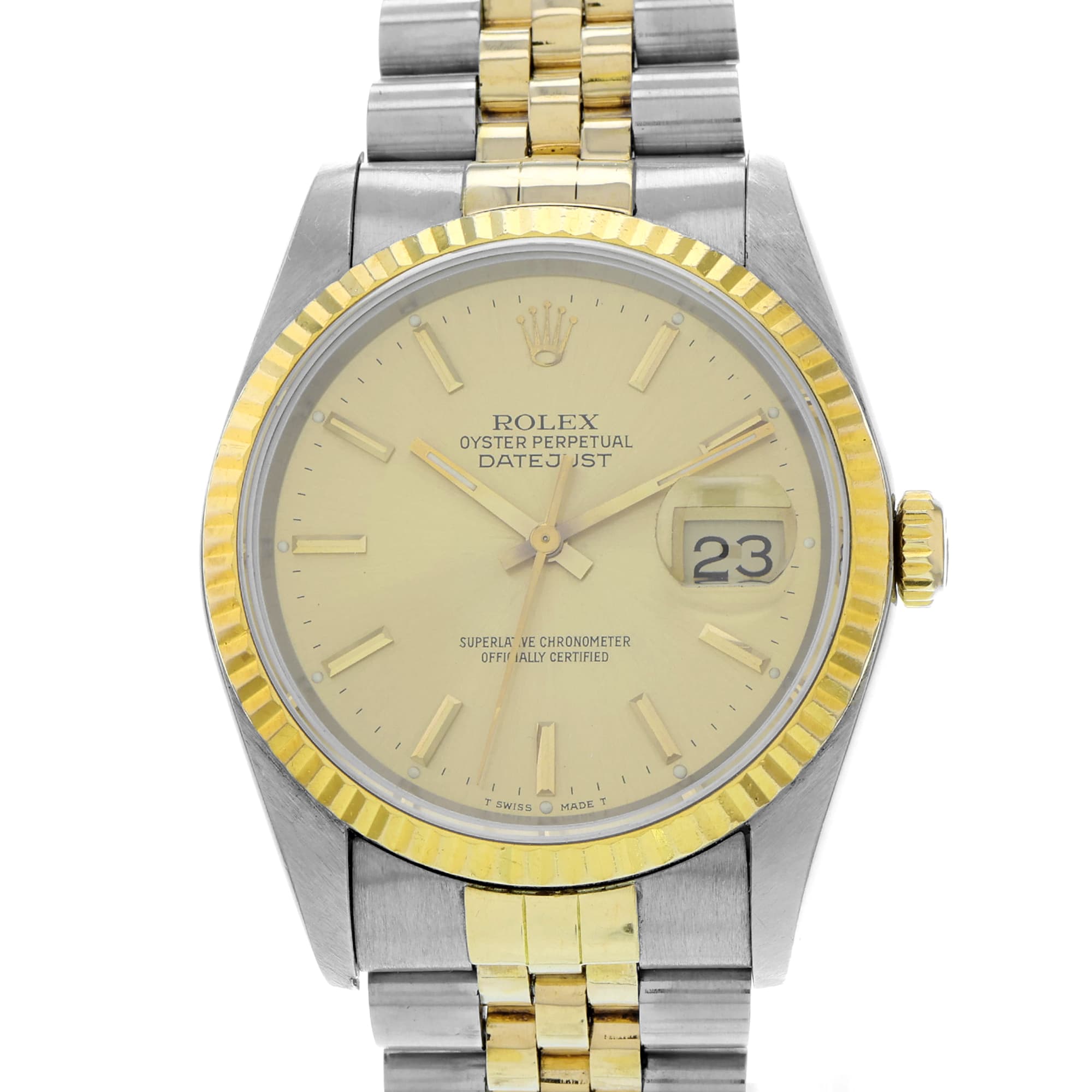 Rolex Datejust 36 16233 Champagne Jubilee 18k
