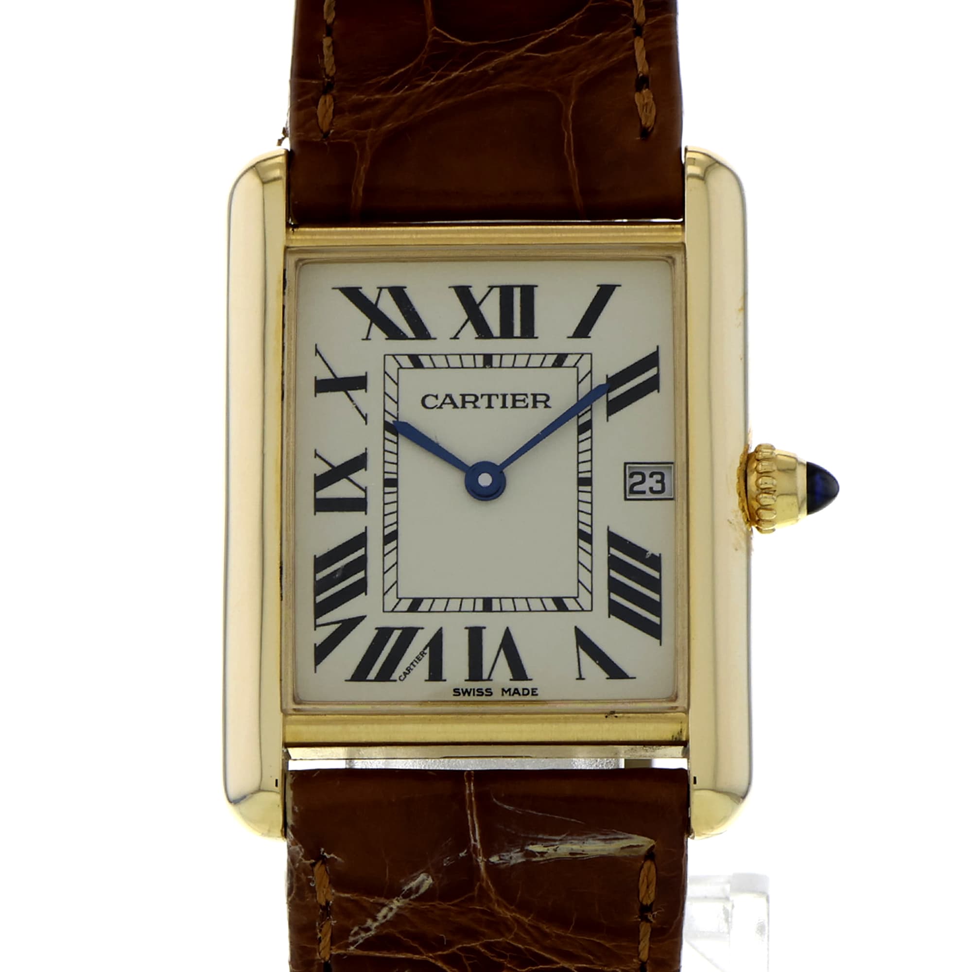 Cartier Tank Louis Cartier W1529756 2441 White Roman 18k
