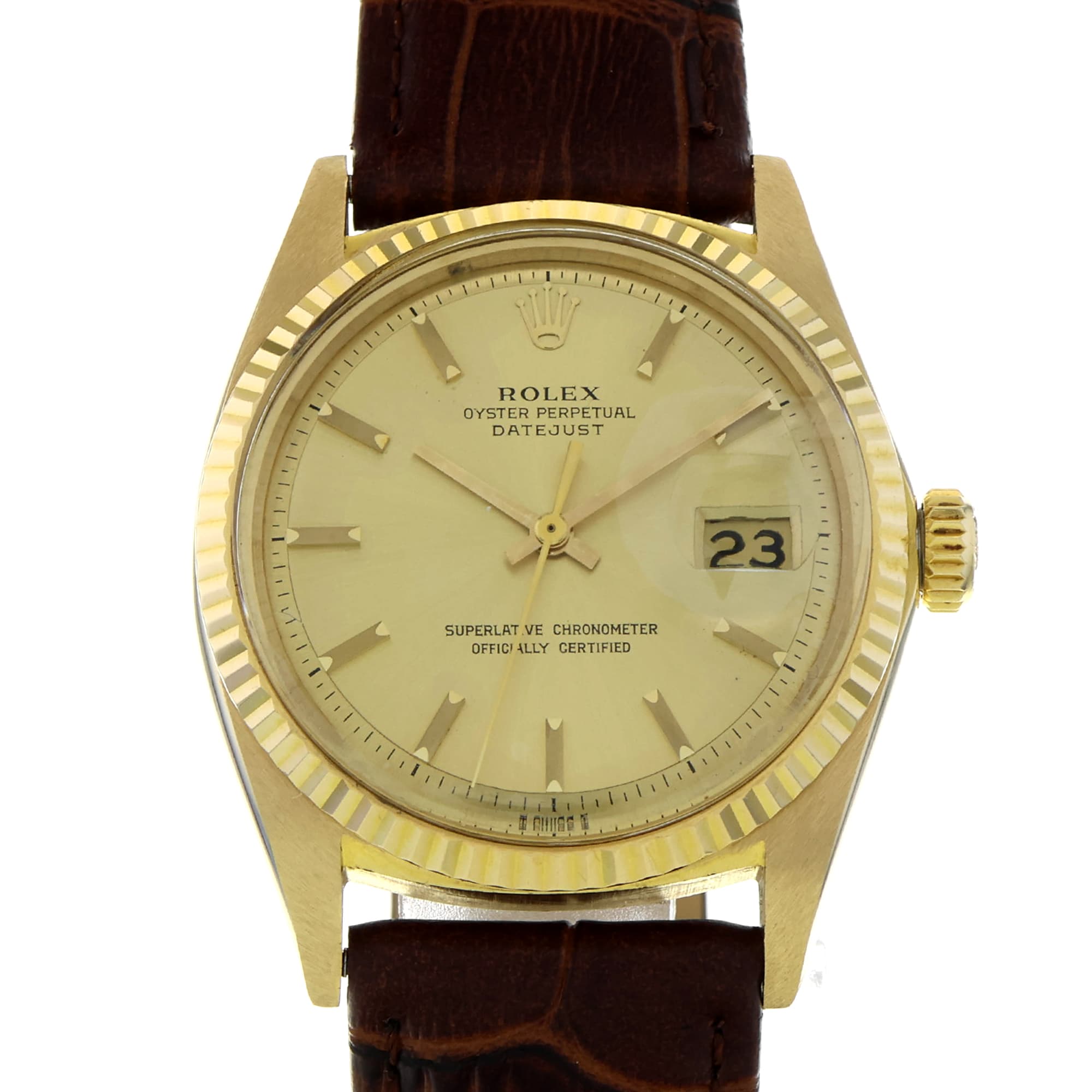 Rolex Datejust 36 1601 Yellow Stick Fluted 18k