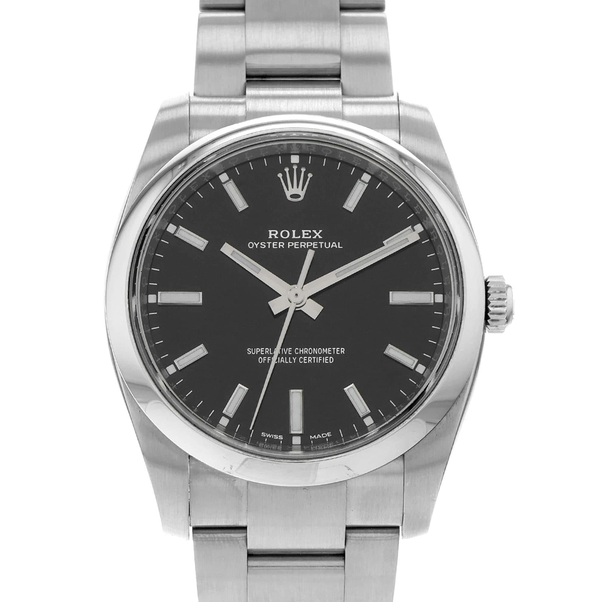 Rolex Oyster Perpetual 34 114200 Black Dial Automatic Mens