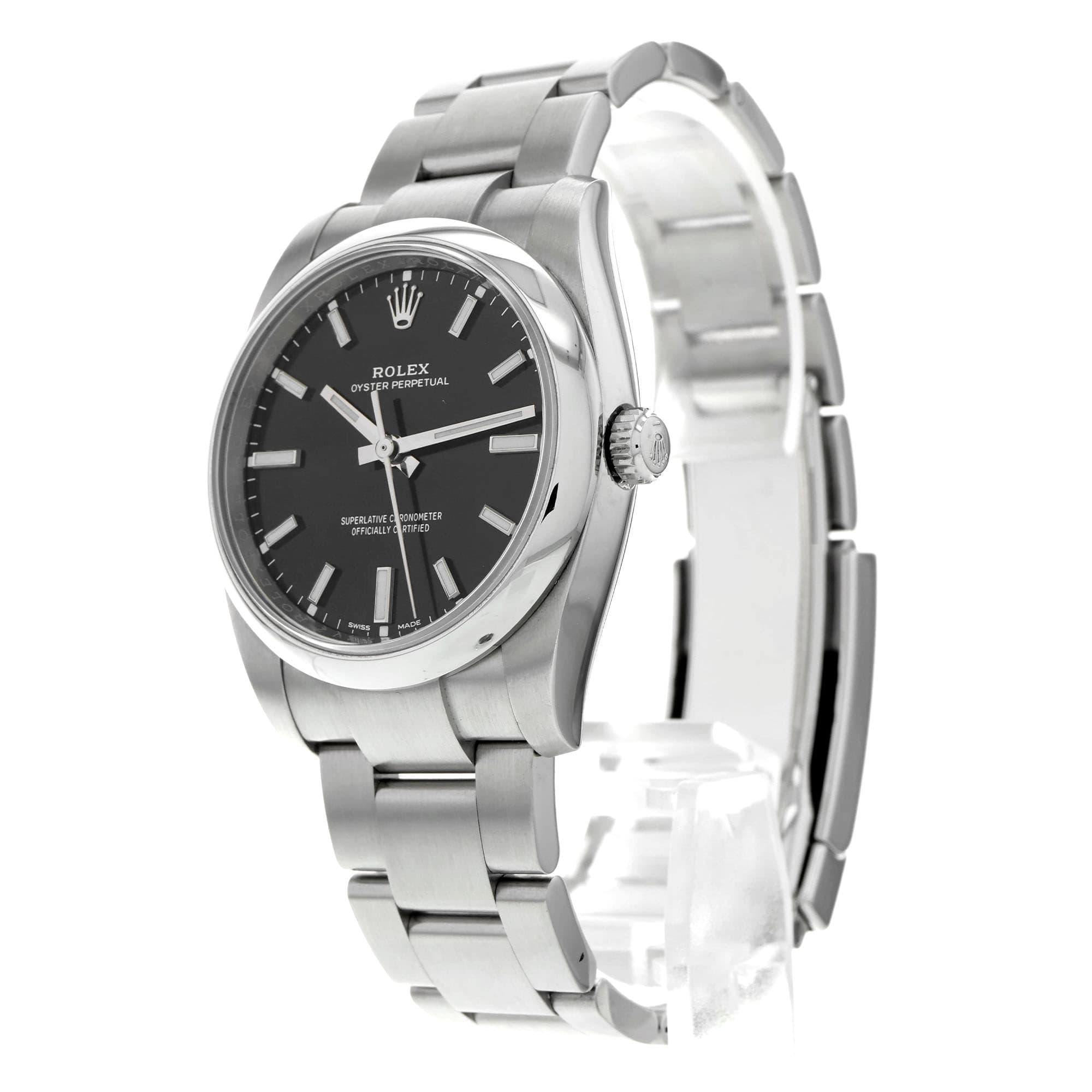 Rolex Oyster Perpetual 34 114200 Black Dial Automatic Mens