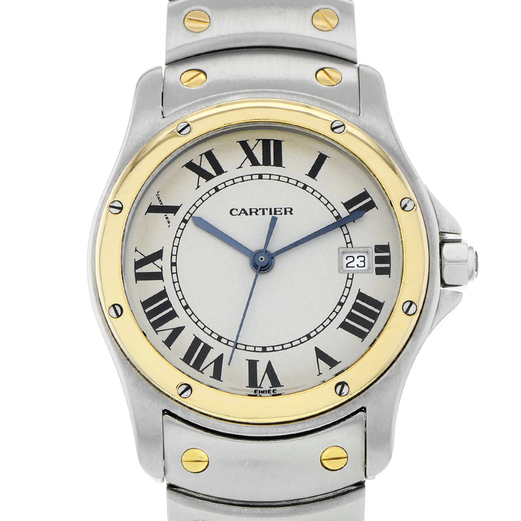 Cartier Santos 1551 Ronde Galbee Roman Mens