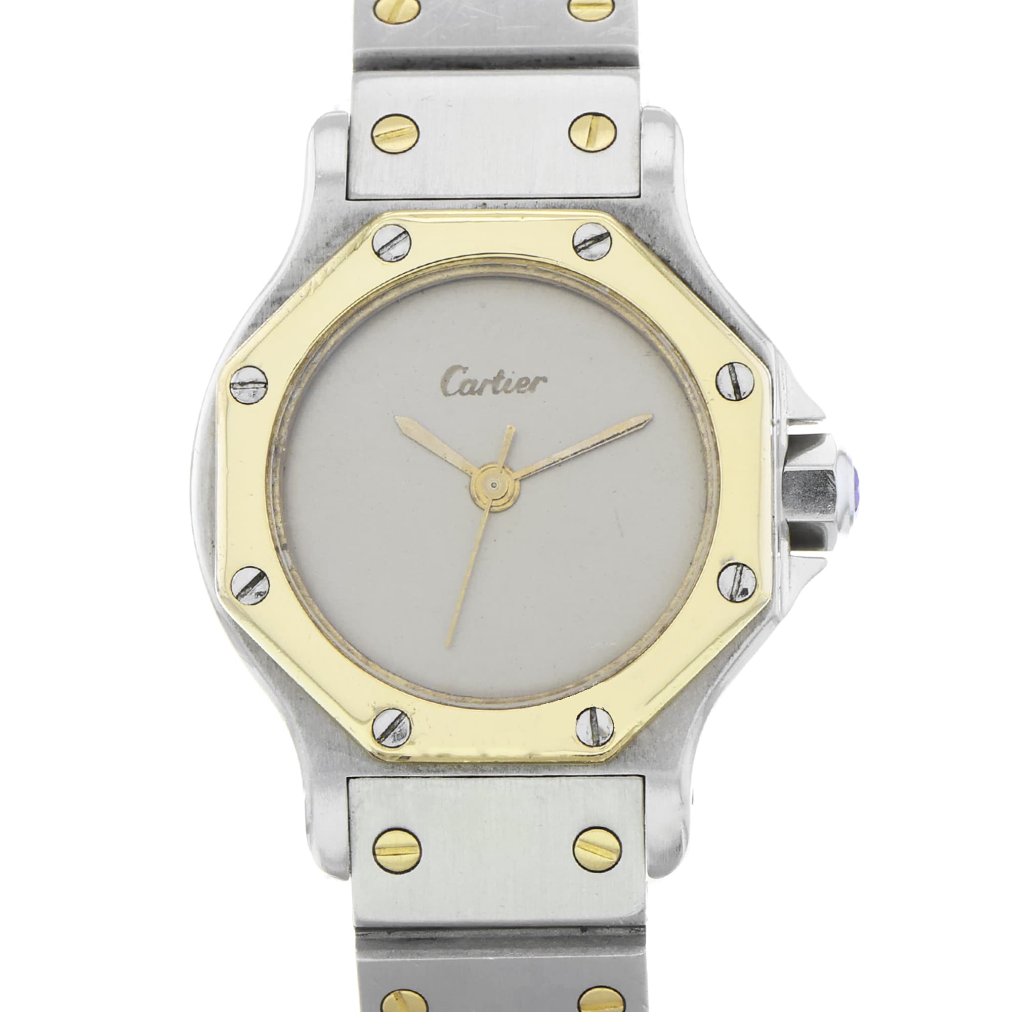 Cartier Santos 0907 Octagon Refinished Dial 18k