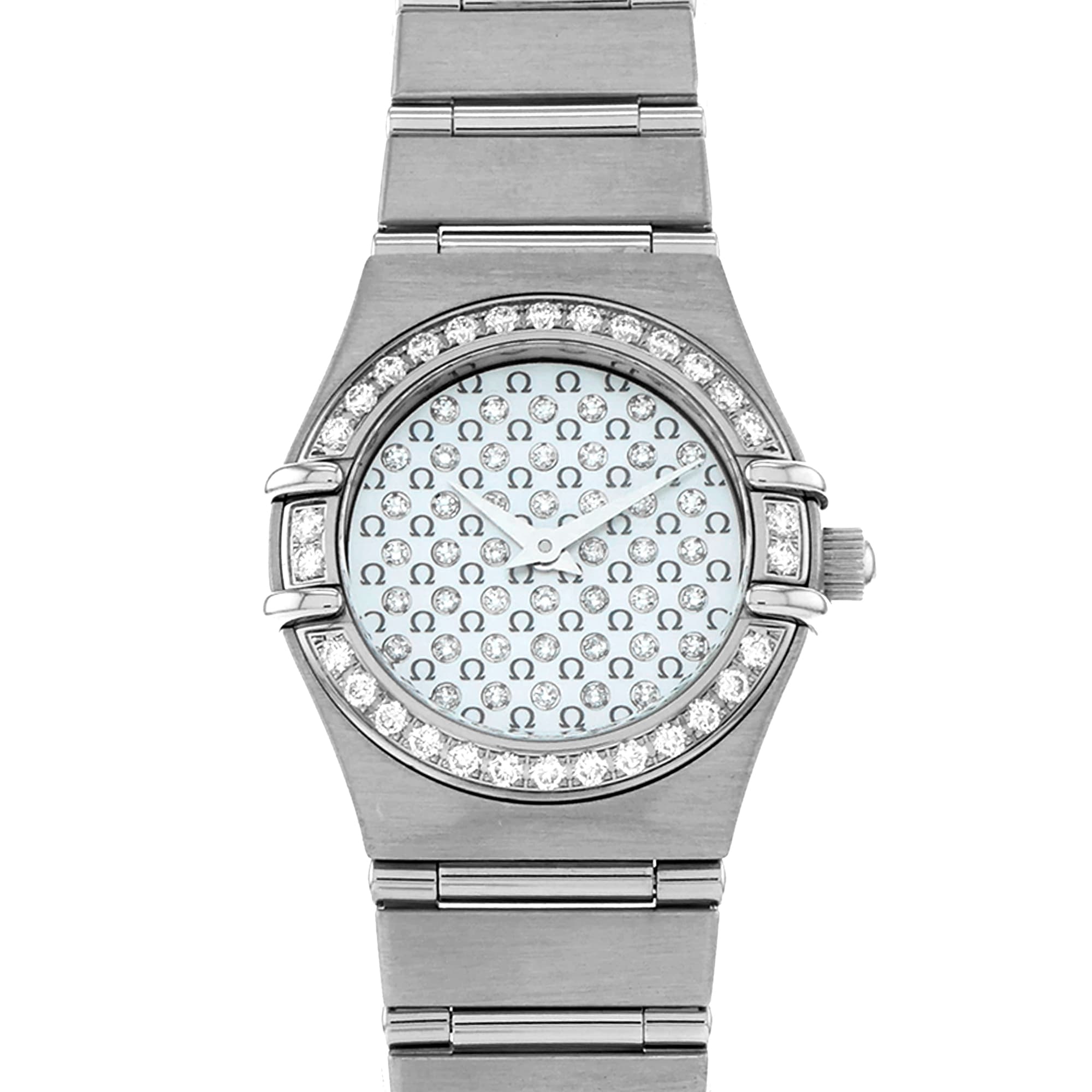 Omega Constellation 1455.77.00 MOP Factory Diamond Ladies