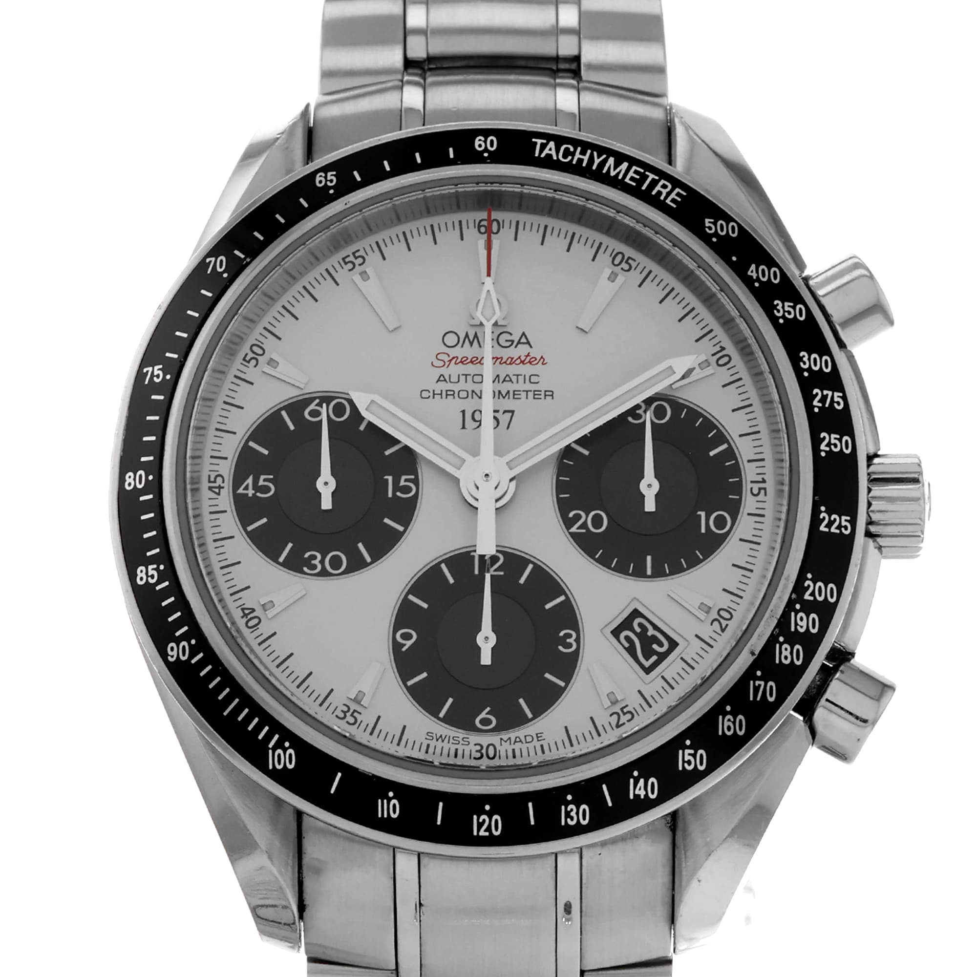 Omega Speedmaster Date 323.30.40.40.02.001 Panda White Black
