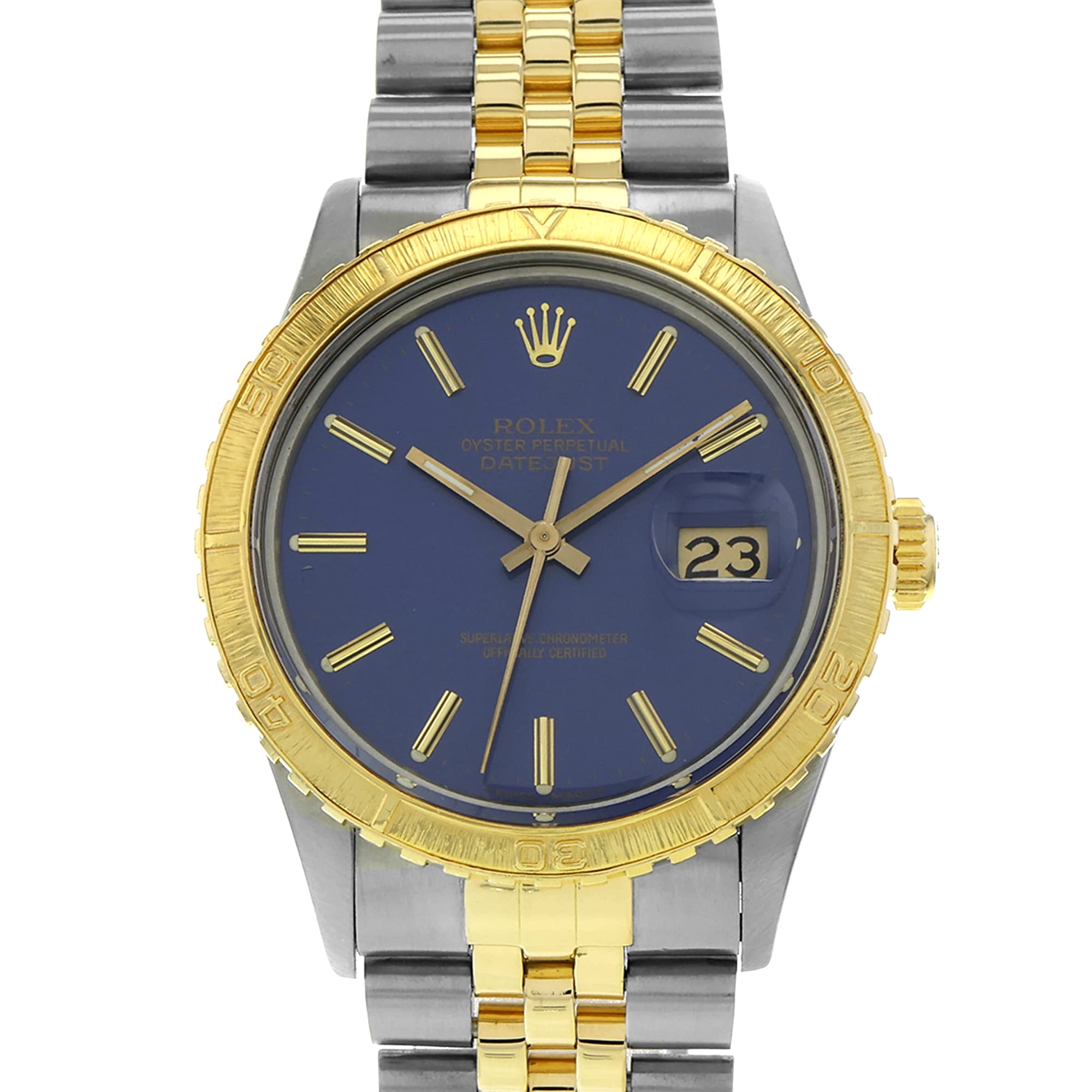 Rolex Datejust 36mm 16253 Two tone Turn-O-Graph rare blue dial, jubilee brac.