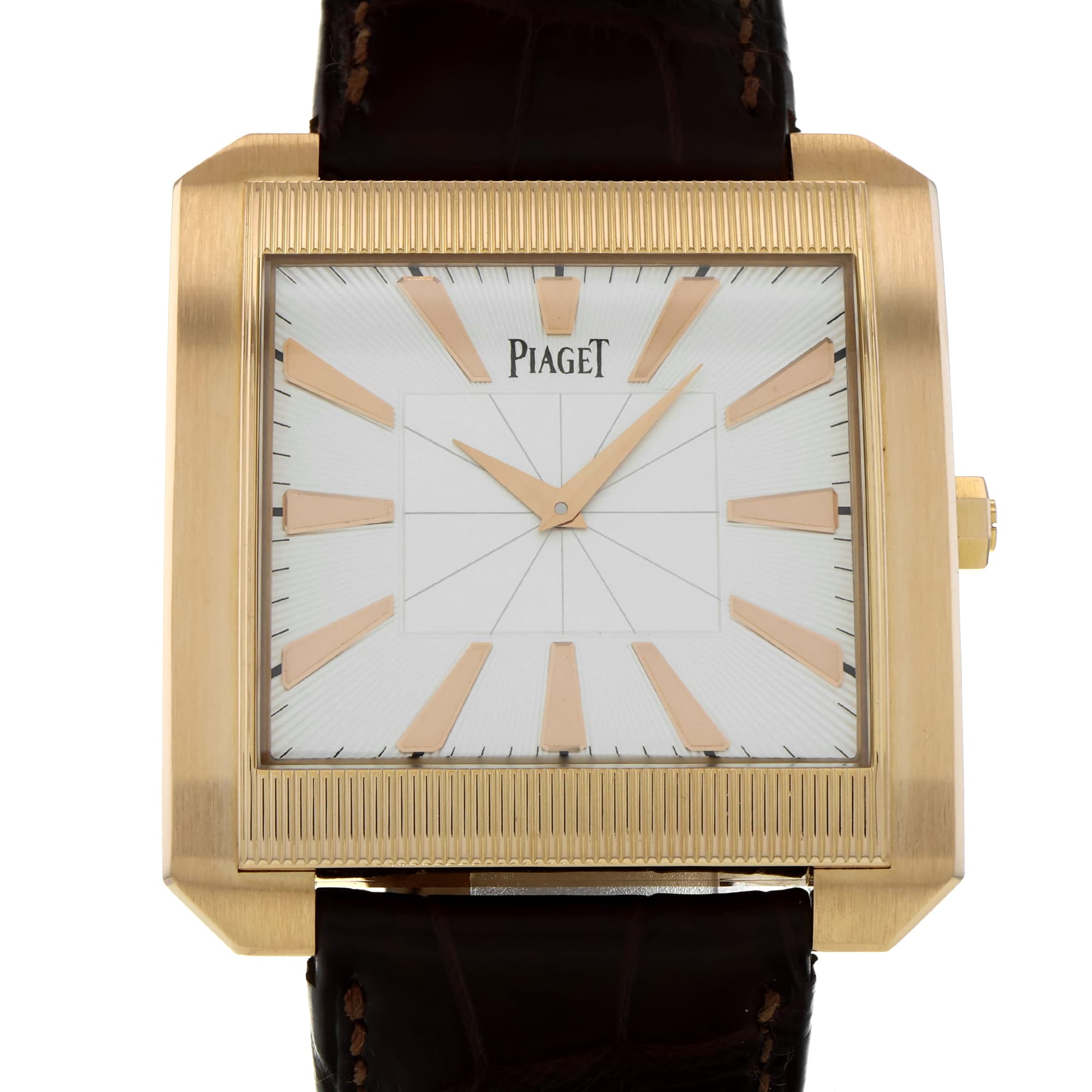 Piaget Protocole XXL G0A32005 White leather strap mens 18k