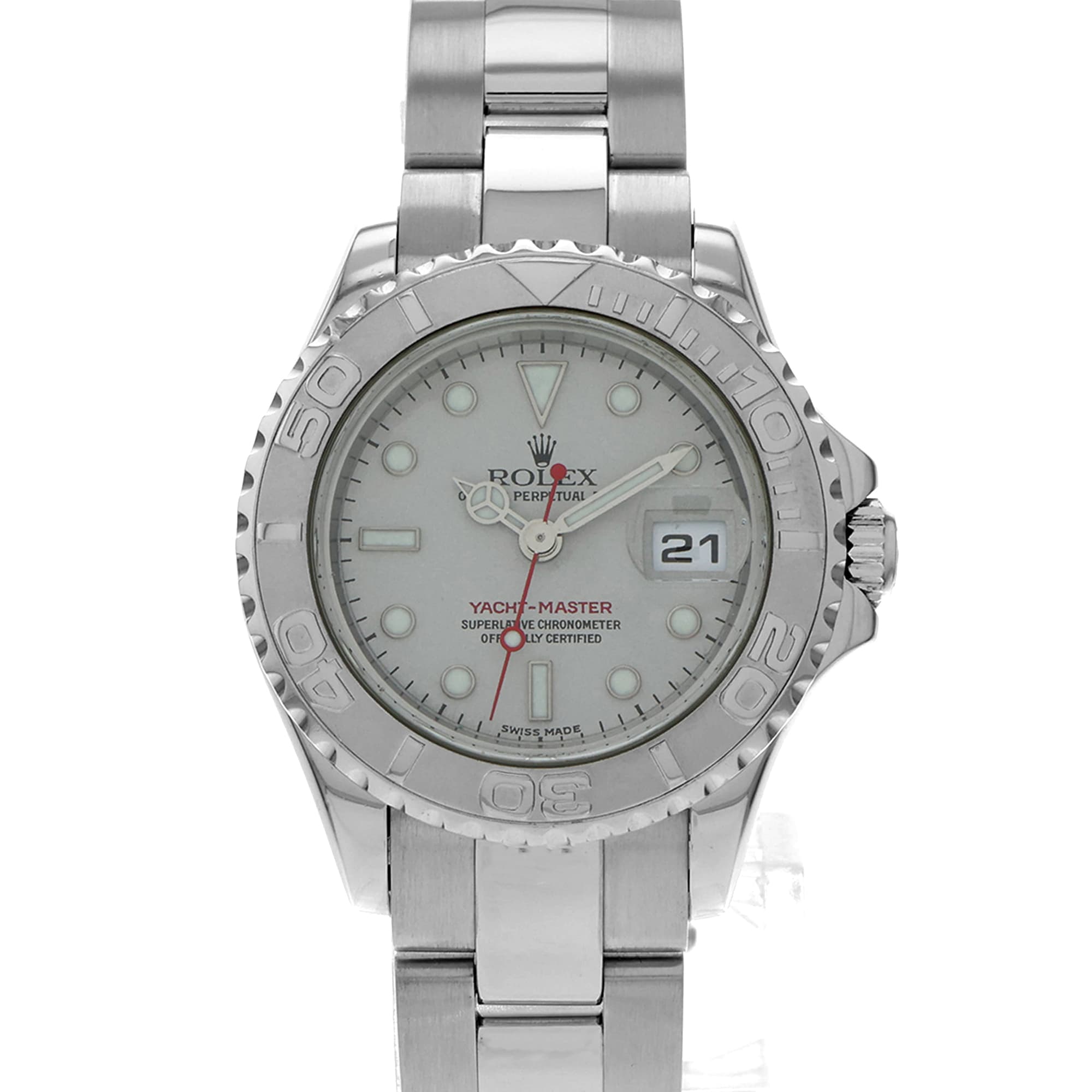Rolex Yacht-Master 169622 Silver Platinum Dial Oyster Ladies