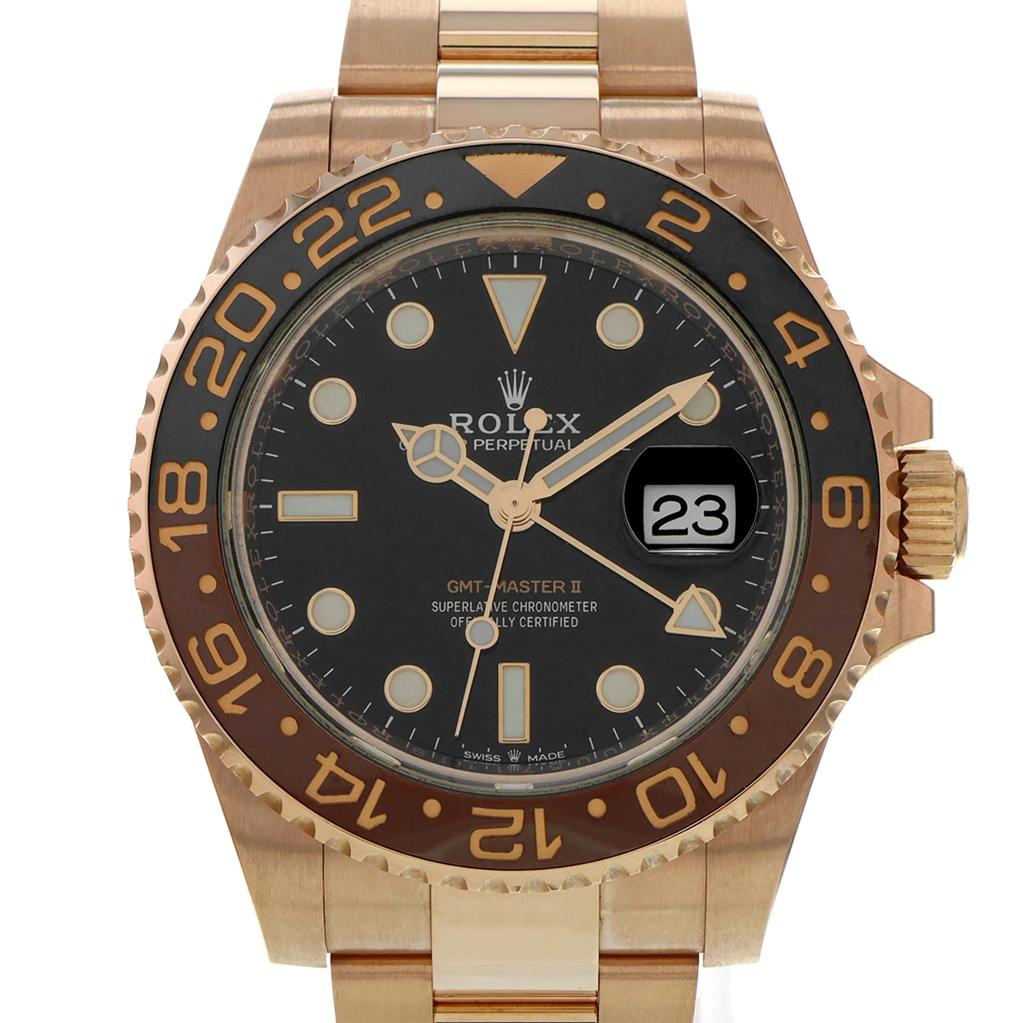 Rolex GMT-Master II 126715CHNR Rootbeer 18k rose gold