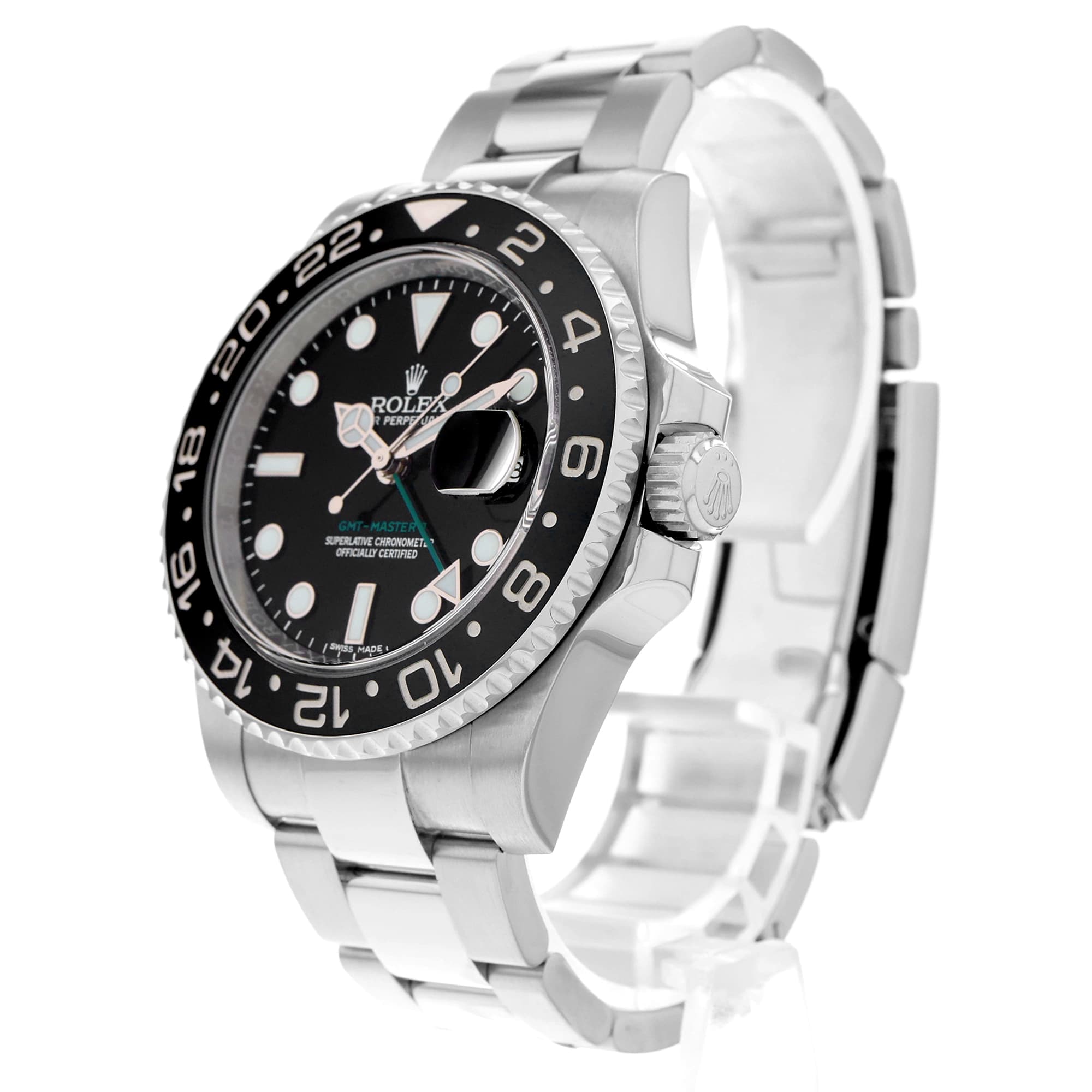 Rolex GMT-Master II 116710LN Black Dial Date Green Hour Hand