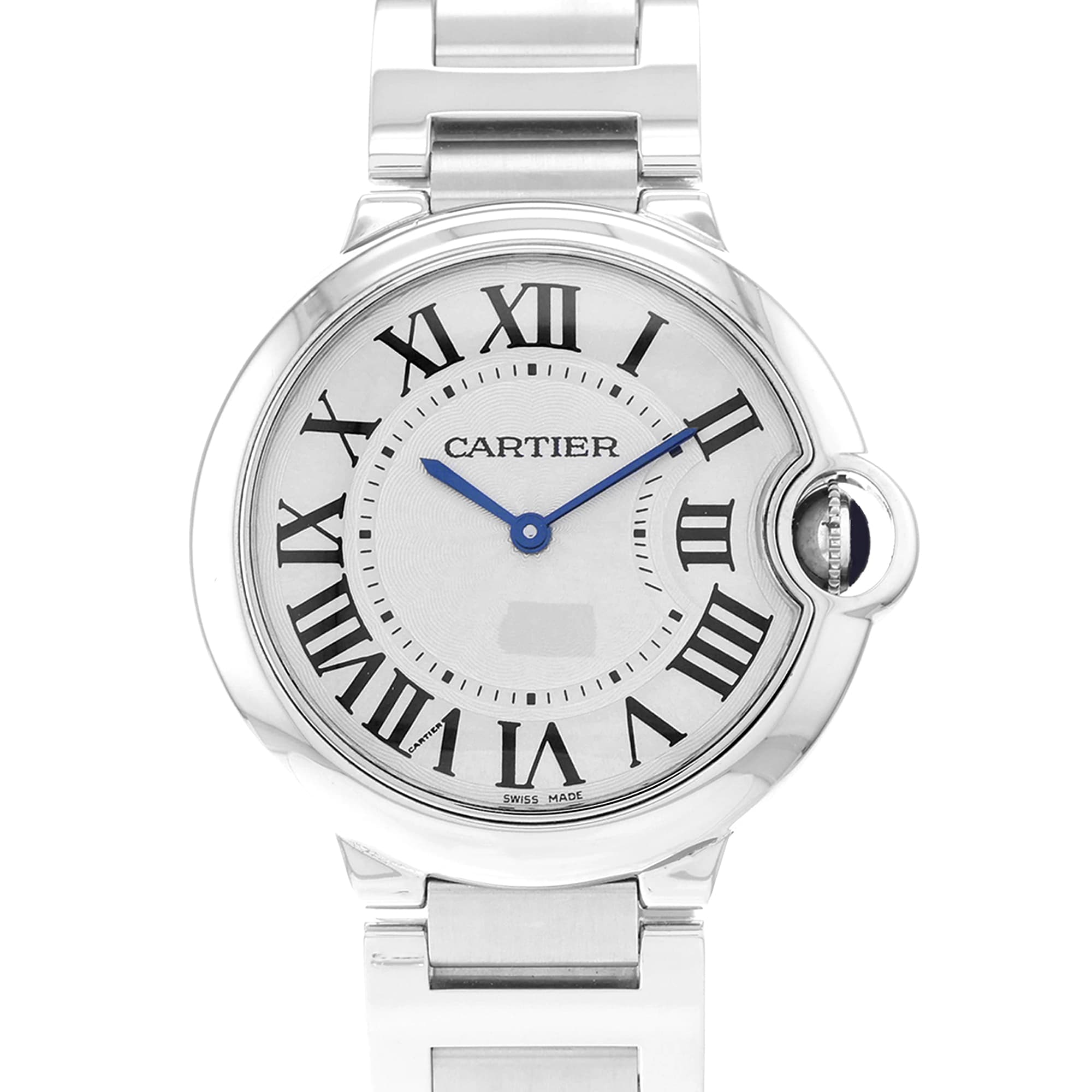 Cartier Ballon Bleu 36mm W69011Z4 3005 Silver Roman Midsize