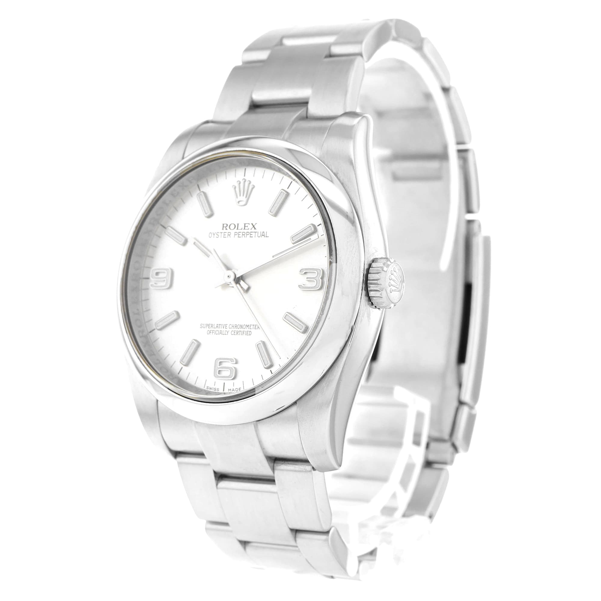Rolex Oyster Perpetual 36mm 116000 Silver Arabic Dial Automatic