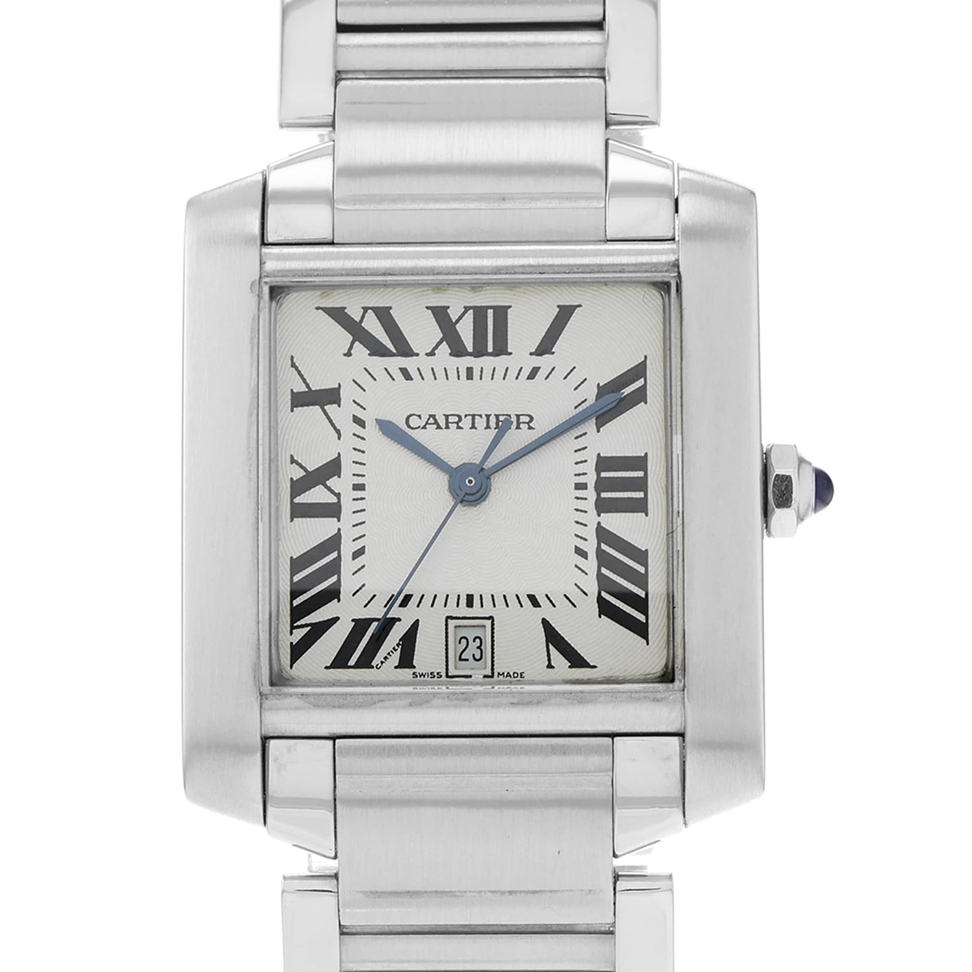 Cartier Tank Francaise W51002Q3 2302 Silver Roman Dial