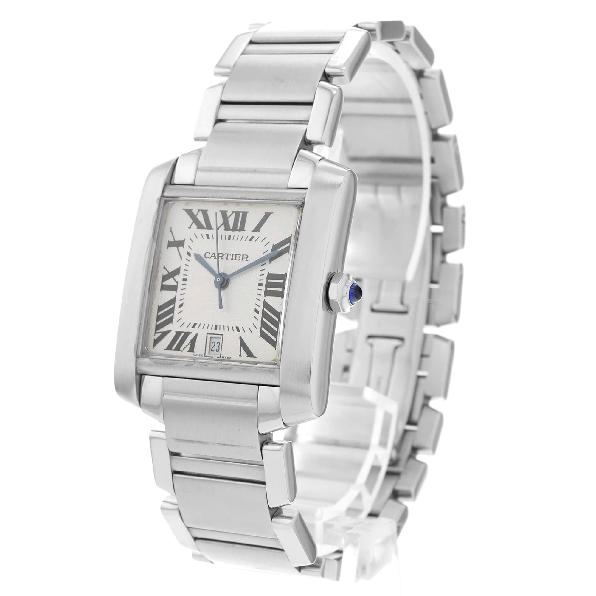 Cartier Tank Francaise W51002Q3 2302 Silver Roman Dial