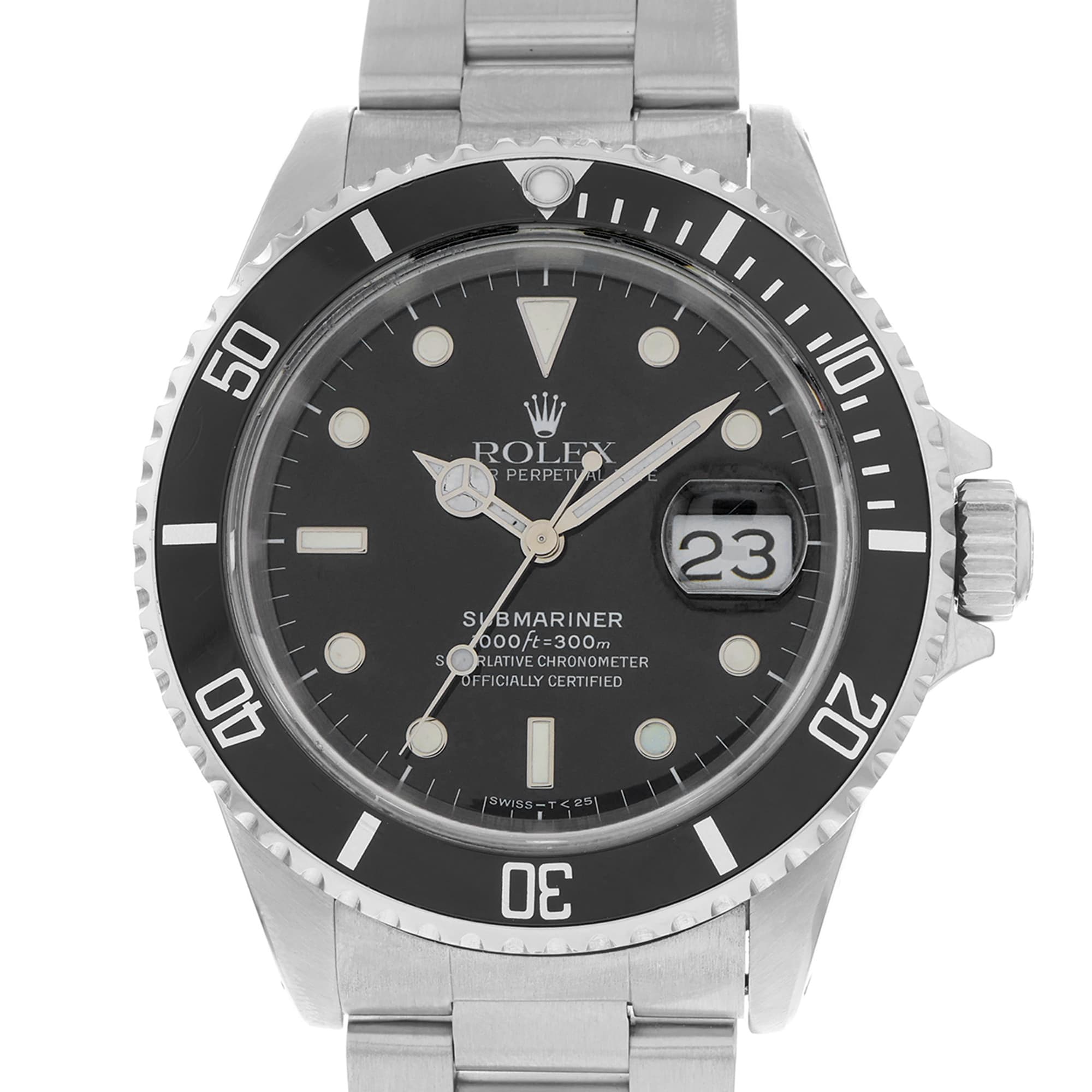 Rolex Submariner Date 40 16610 Black automatic dial ceramic bezel