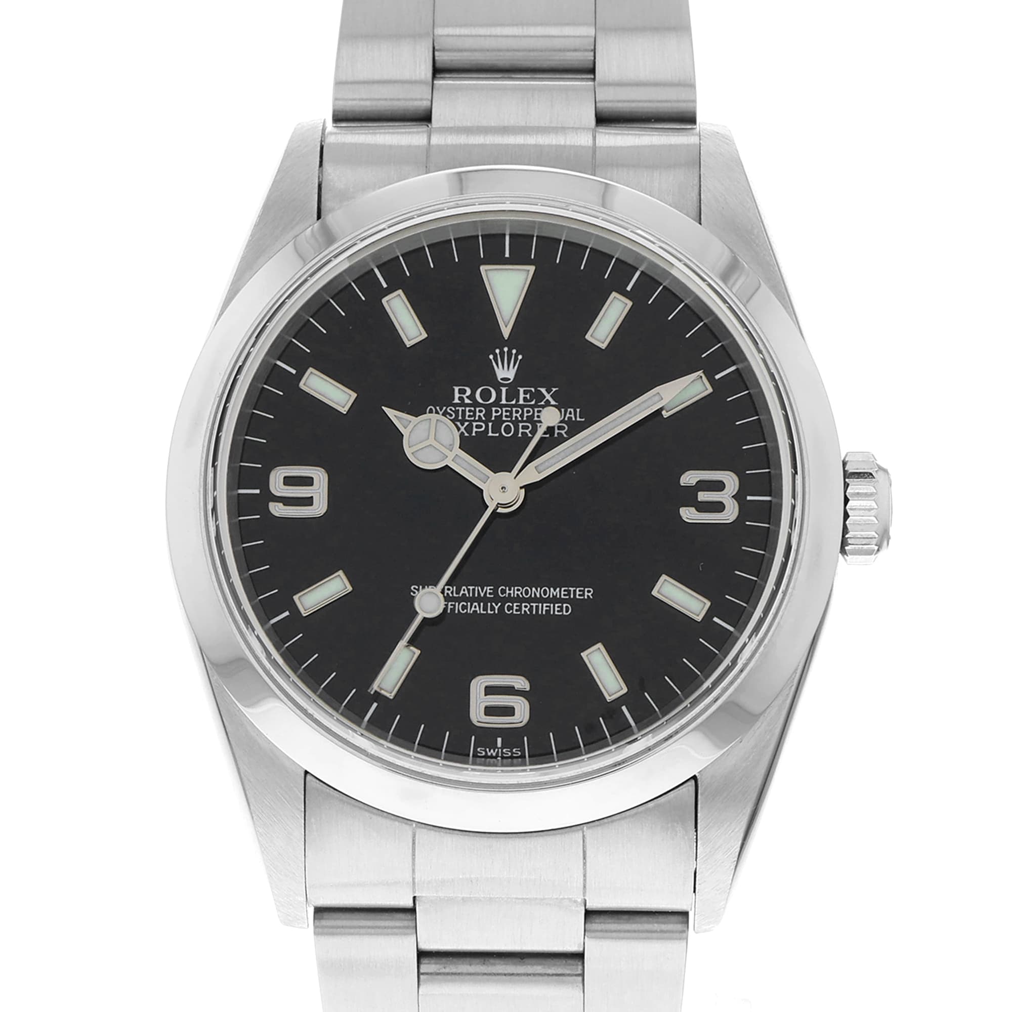 Rolex Explorer 14270 Black Dial Swiss Made Sport Smooth Bezel