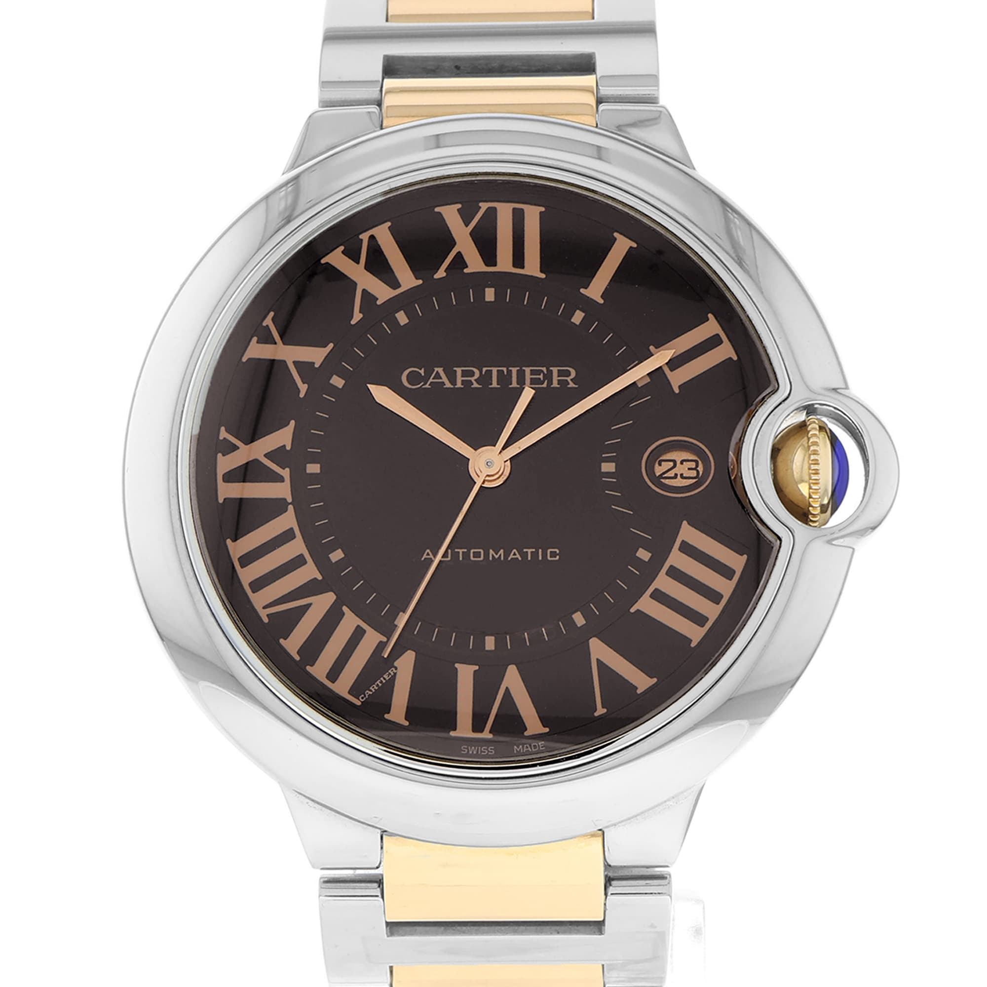 Cartier Ballon Bleu 42 3001 Chocolate Dial