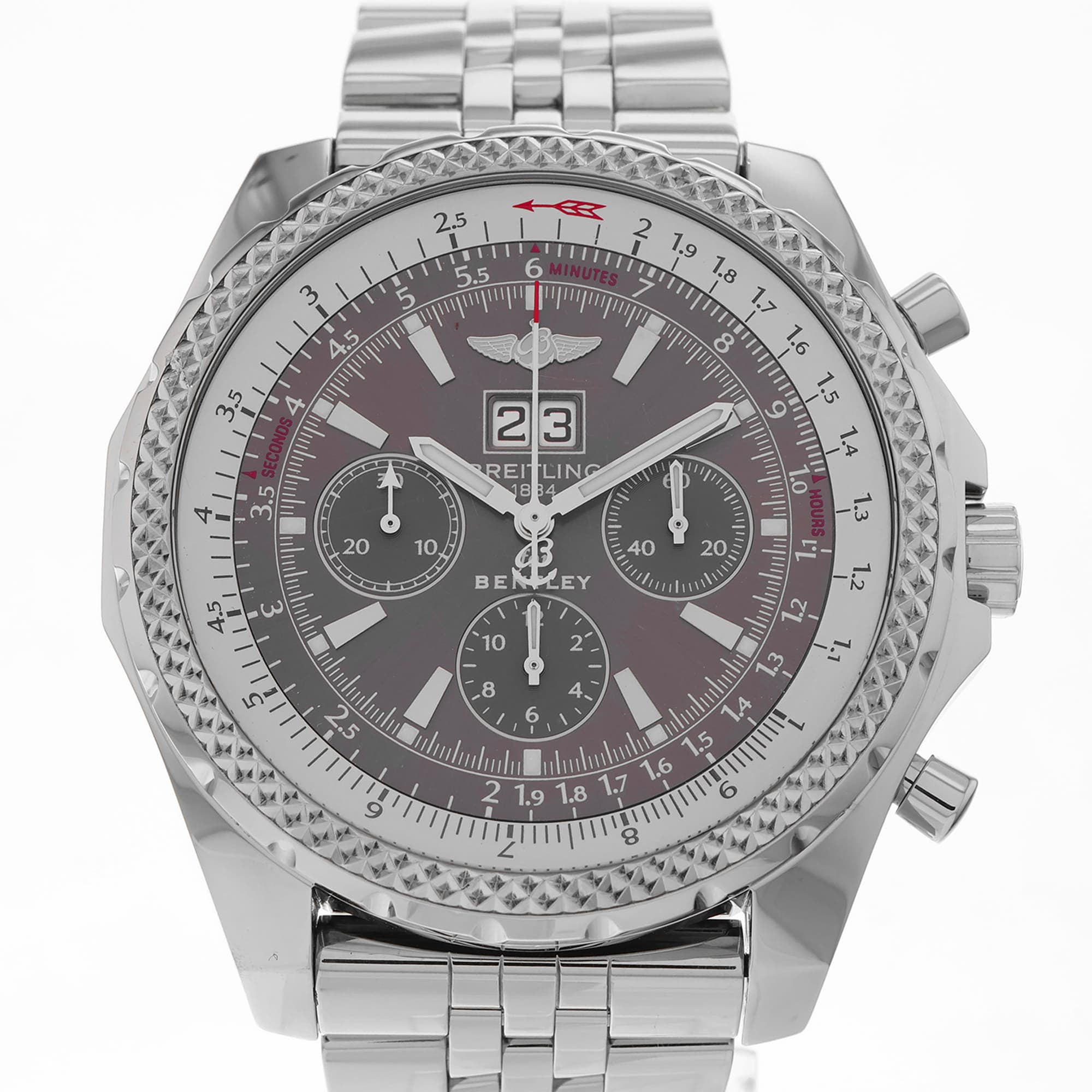 Breitling Bentley 6.75 A44362 Brown Dial Chronometer Luminous numerals & hands
