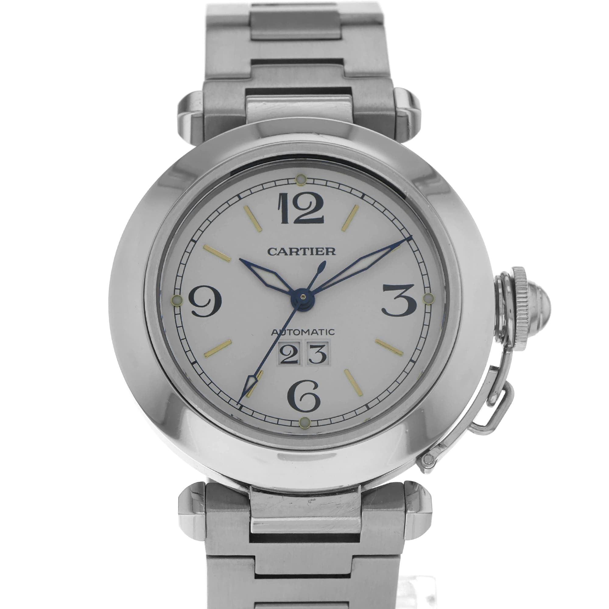 Cartier Pasha C W31044M7 2475 White arabic automatic dial