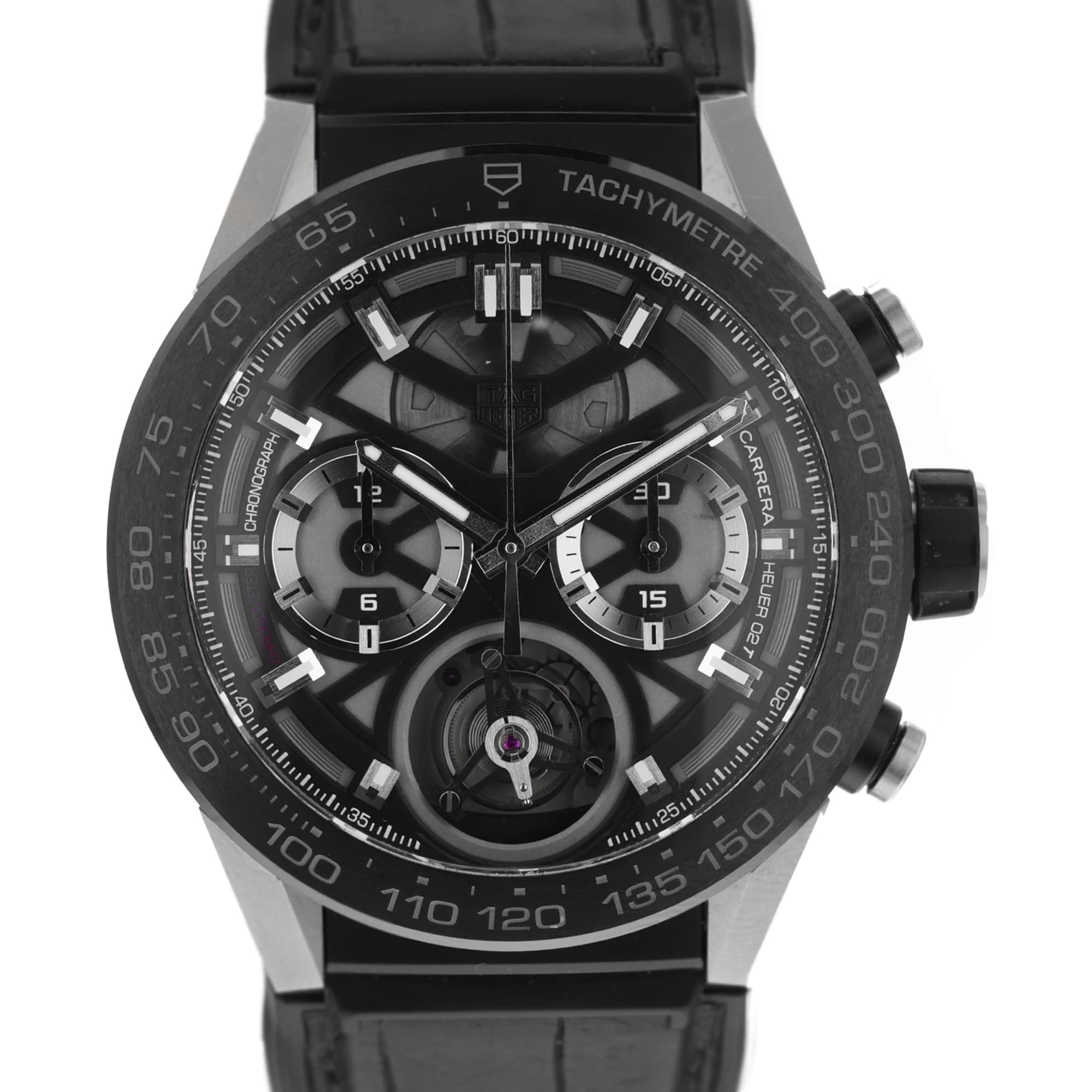 TAG Heuer Carrera Heuer-02T CAR5A8Y.FC6377 Tourbillon Chronograph titanium B/P