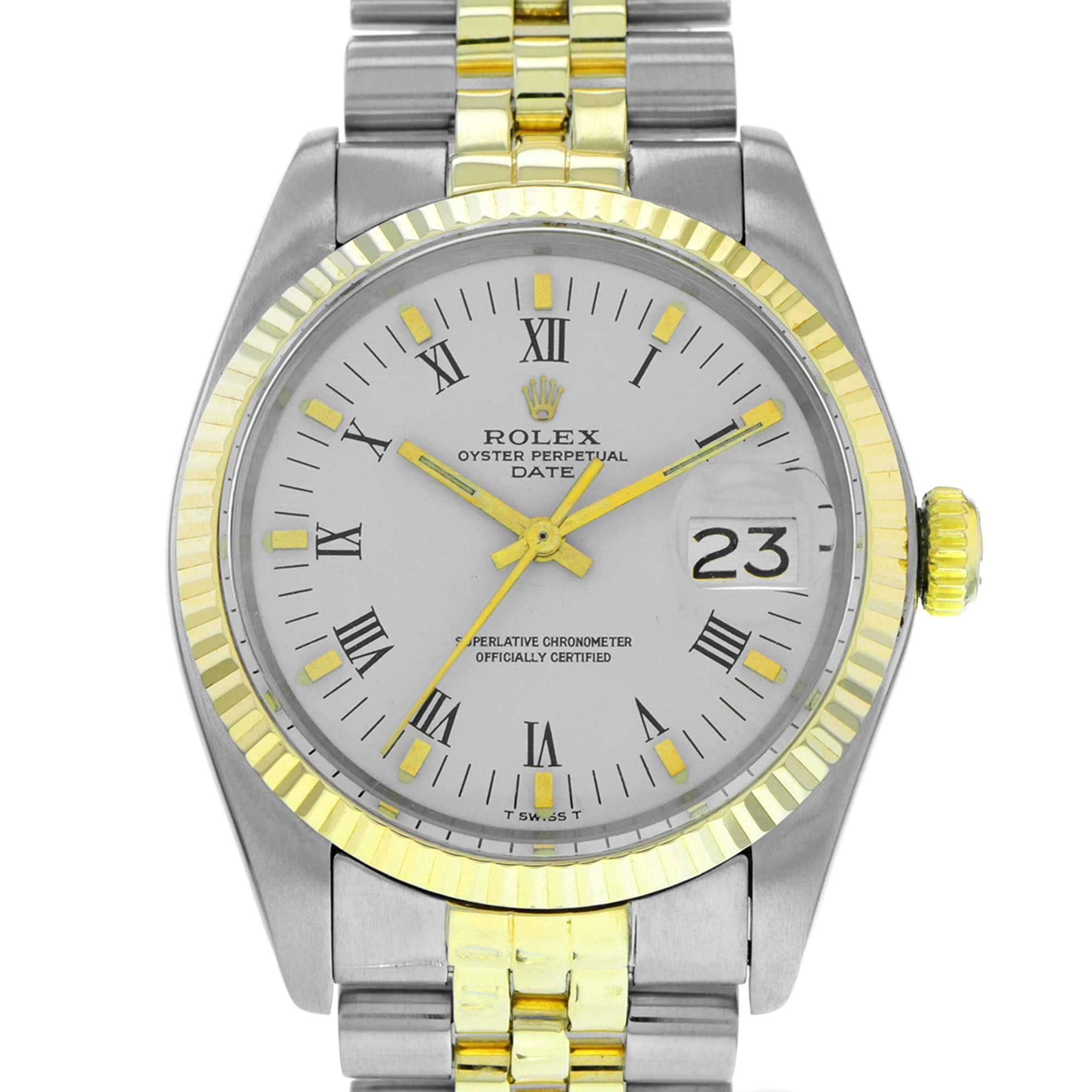 Rolex Datejust 36 1500 White roman automatic dial steel & 18K yellow gold