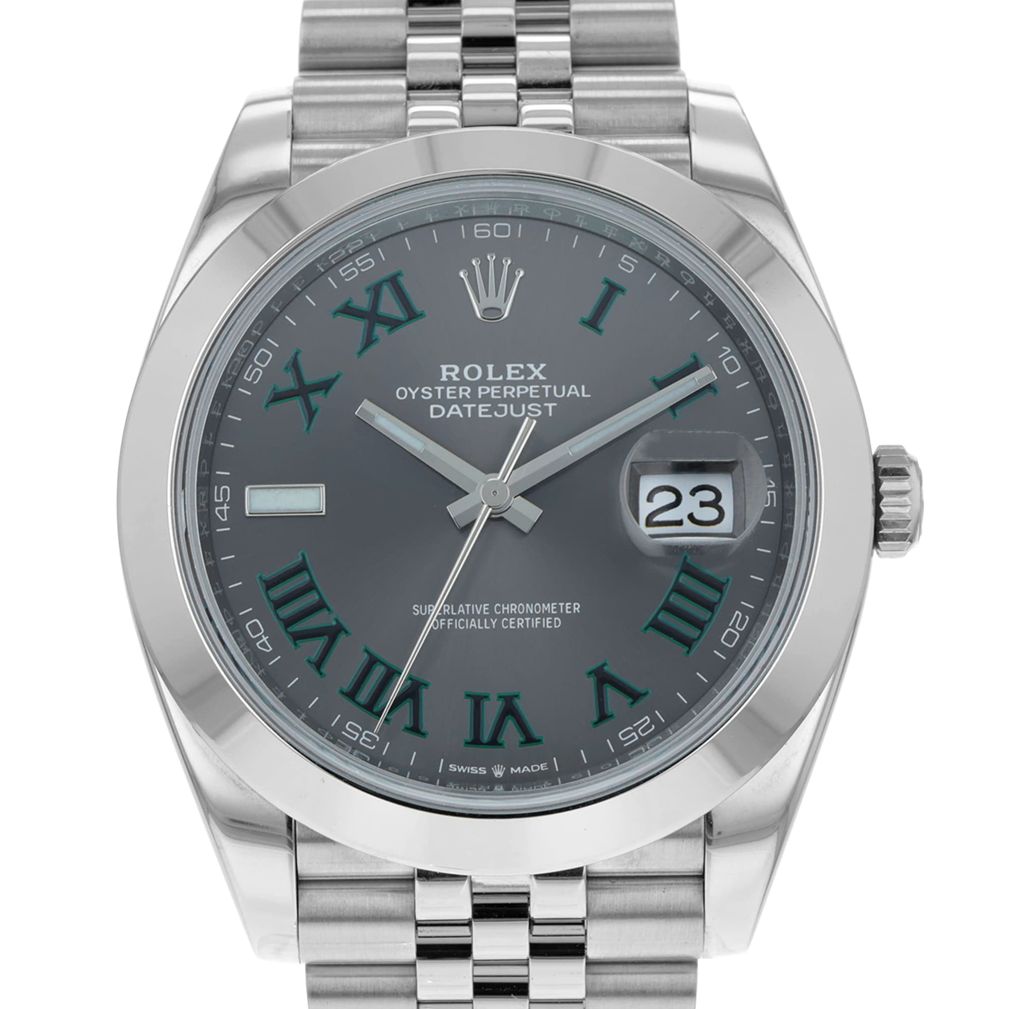 Rolex Datejust 41 126300 Grey roman automatic date dial steel