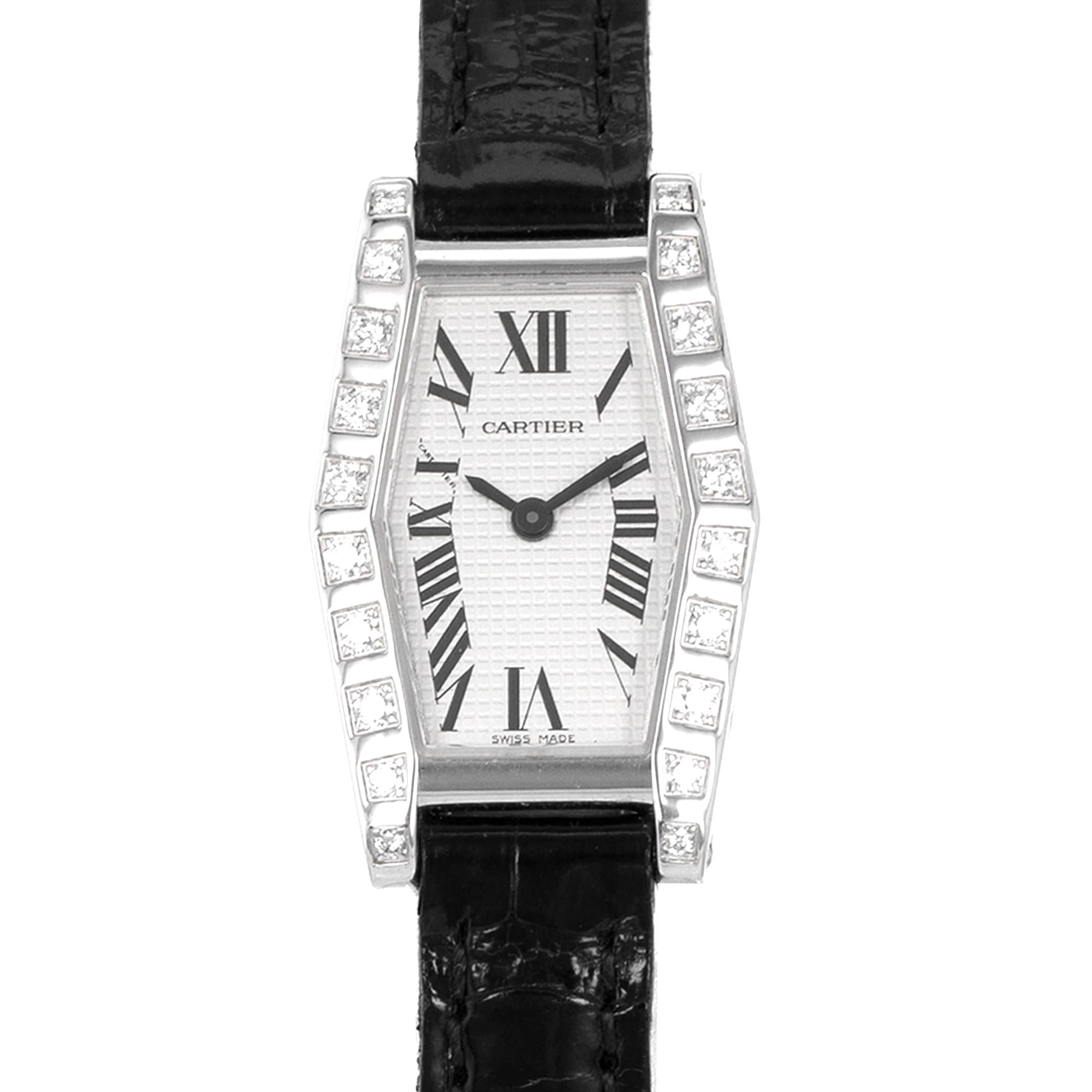 Cartier Hexagonal Lanieres WJ200538 2560 Factory Diamonds 18k White Gold Ladies