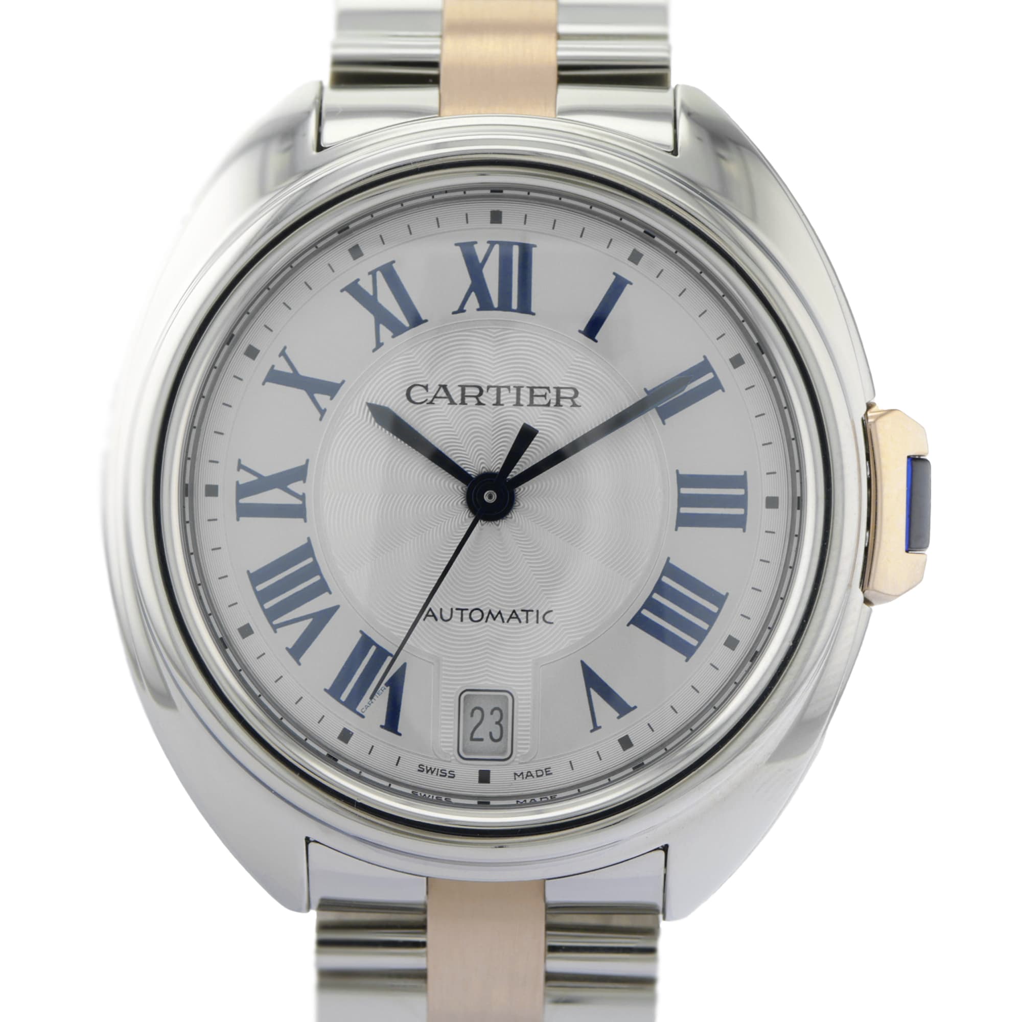 Cartier Cle de Cartier 3856 W2CL0003 35mm Steel & 18k Rose Gold automatic