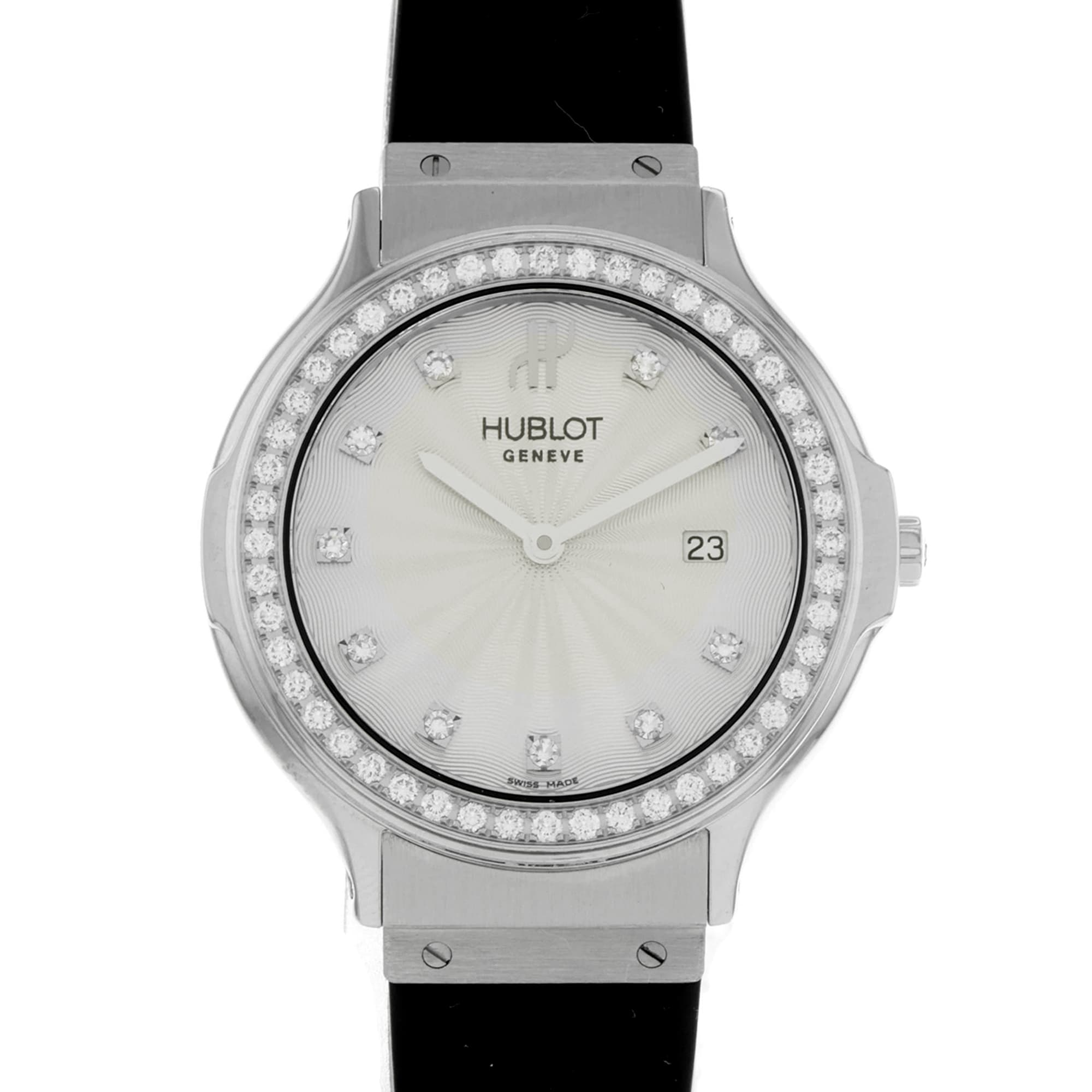 Hublot Classic Fusion 1405.1 Factory diamonds bezel & dial, 32mm white, quartz