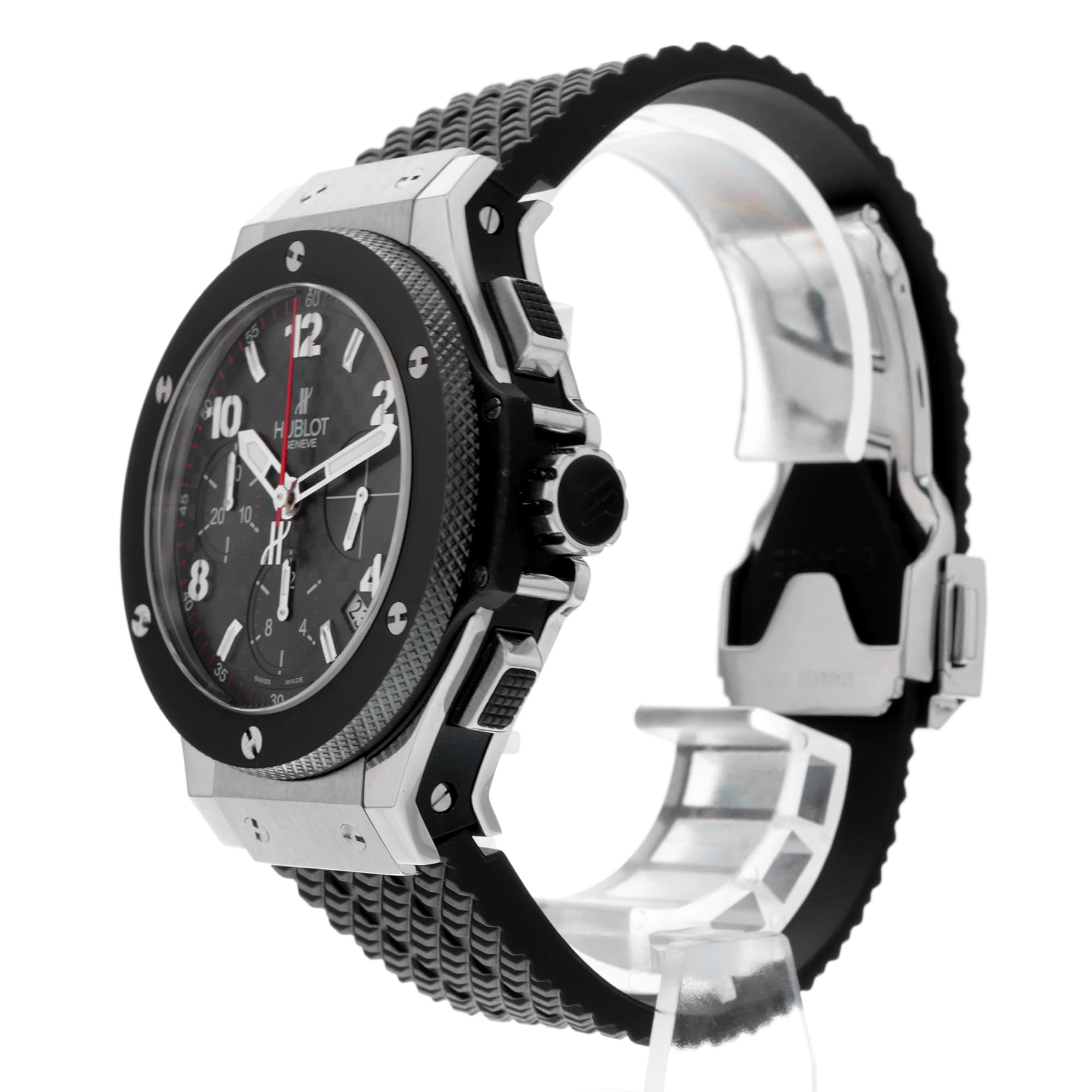Hublot Big Bang 41mm 341.SB.131.RX 41mm black dial chronograph rubber band