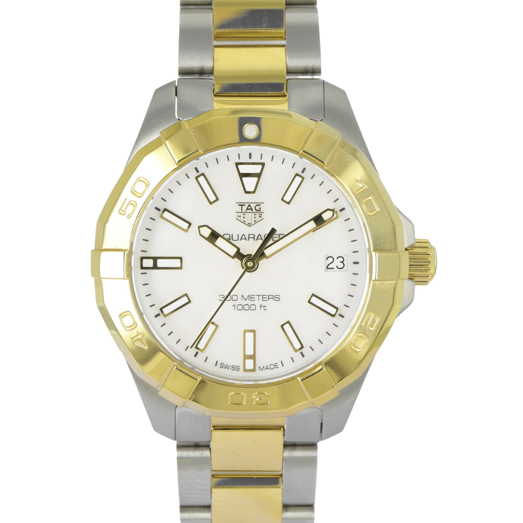 TAG Heuer Aquaracer WBD1320BB032 Steel & Yellow Gold band, luminous hands