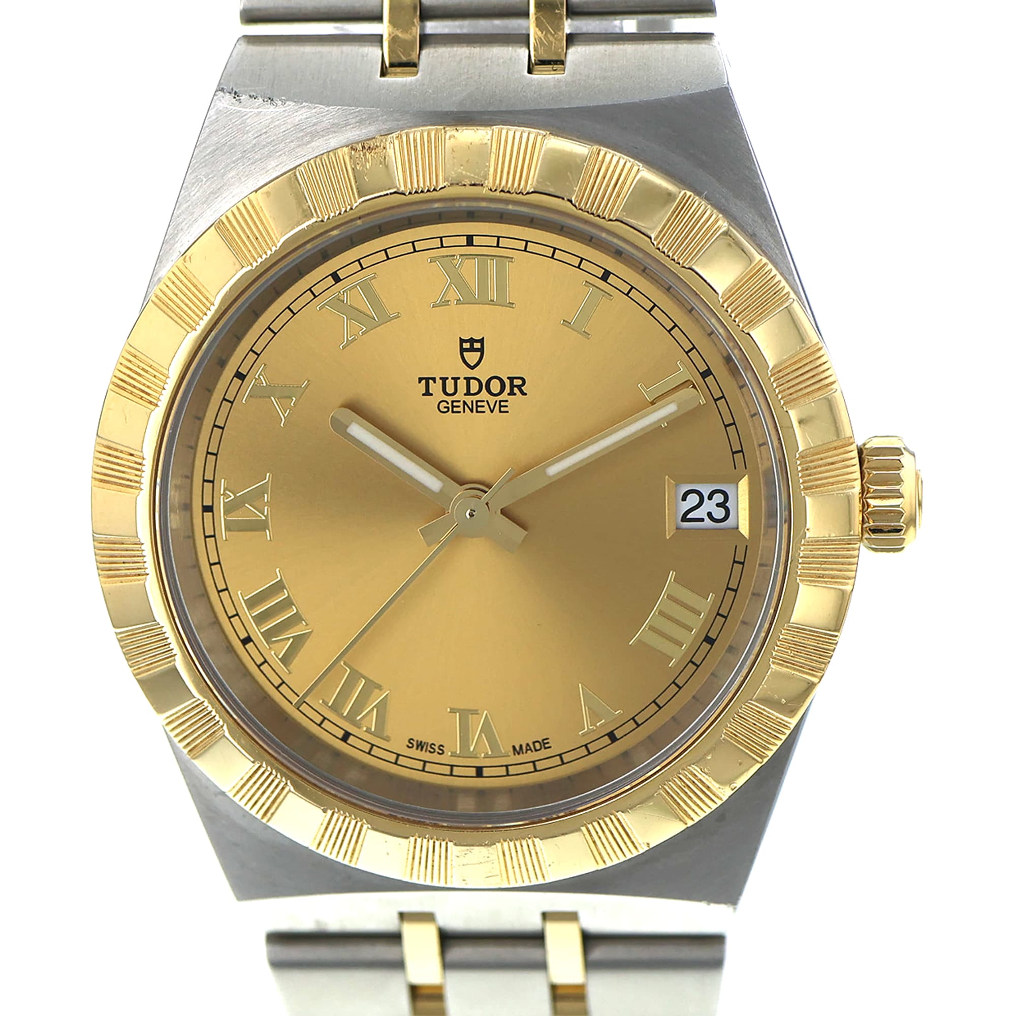 Tudor Royal M28403 34mm Champagne Dial Date Yellow Gold & Stainless Steel