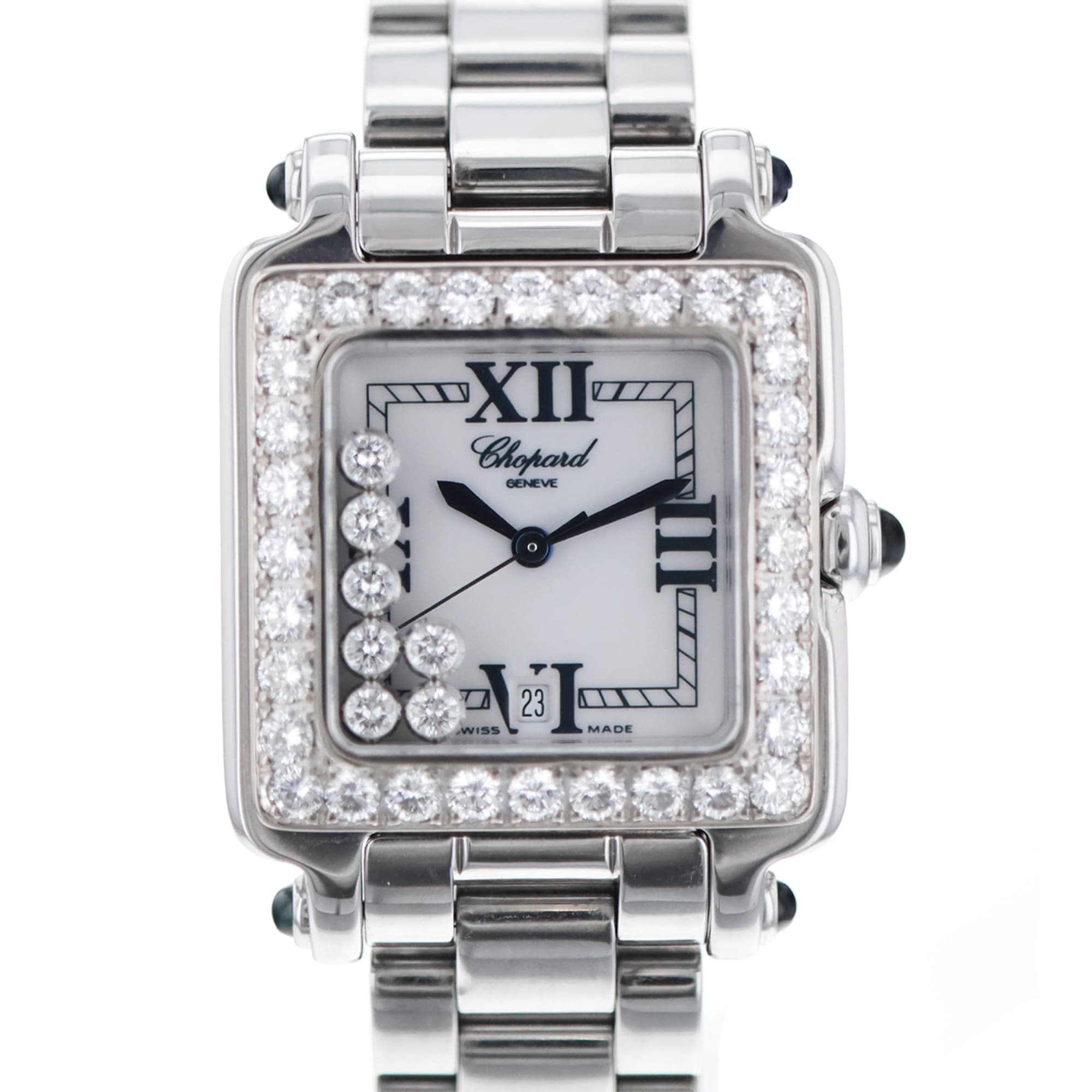 Chopard happy sports diamonds 27/8362-23 27mm dimond bezel Stainless steel