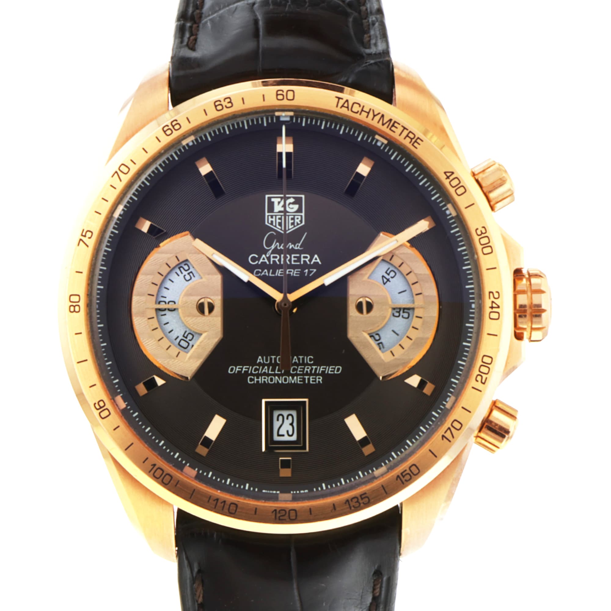 TAG Heuer Grand Carrera CAV514C.FC8171 44mm limited edition rose gold chrono.