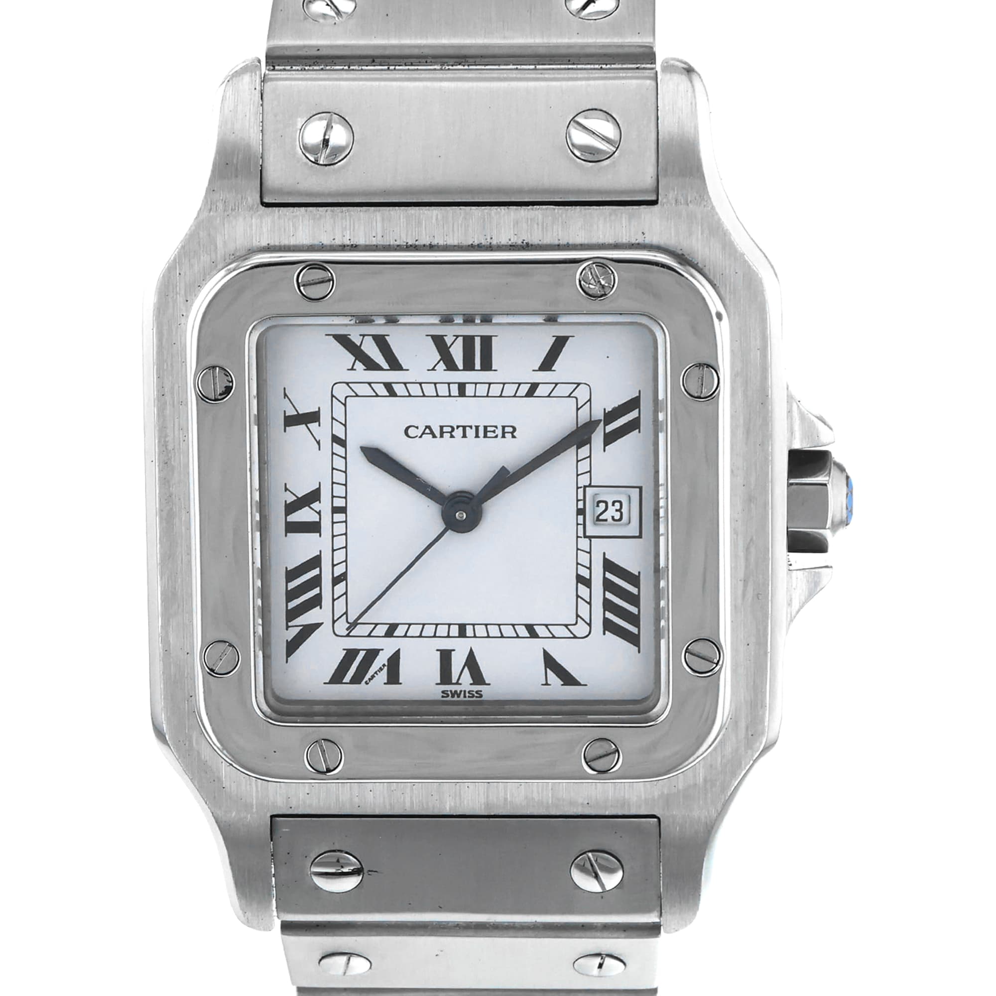 Cartier Santos Carree 2960 29 x 41mm RARE vintage 1980 Galbee automatic