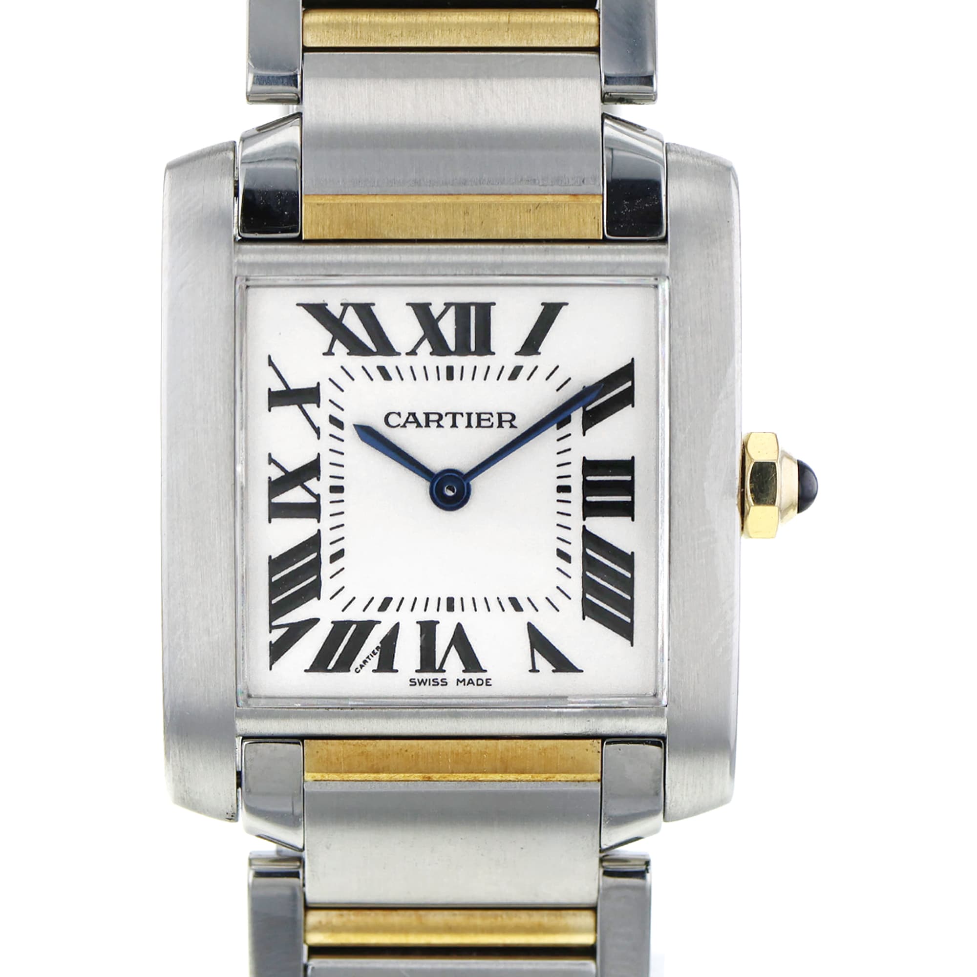 Cartier Tank Francaise 2301 25mm medium steel & yellow gold box papers 2002