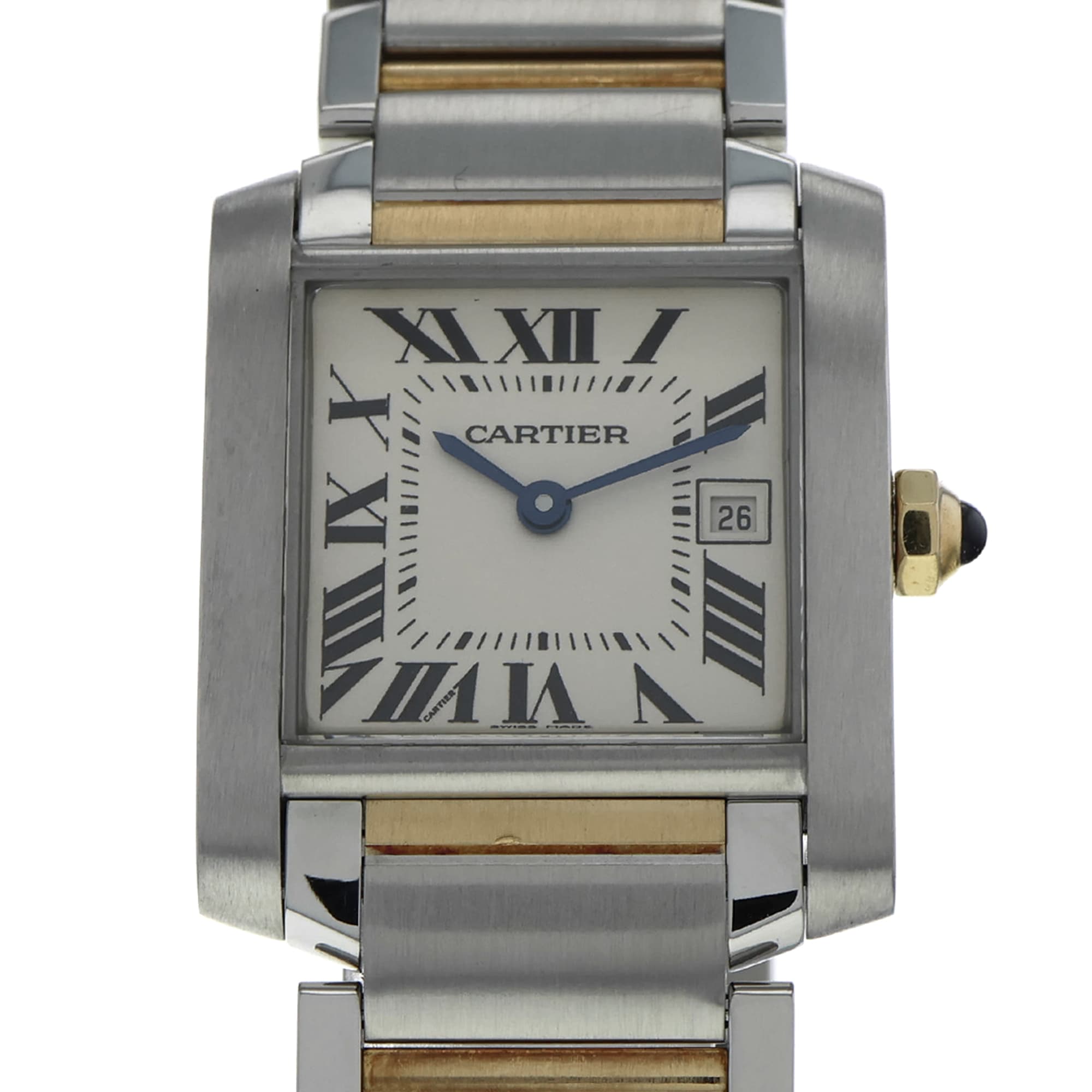 Cartier Tank Française W51012Q4 2465 30 x 25 mm 18K Y/G & Stainless steel