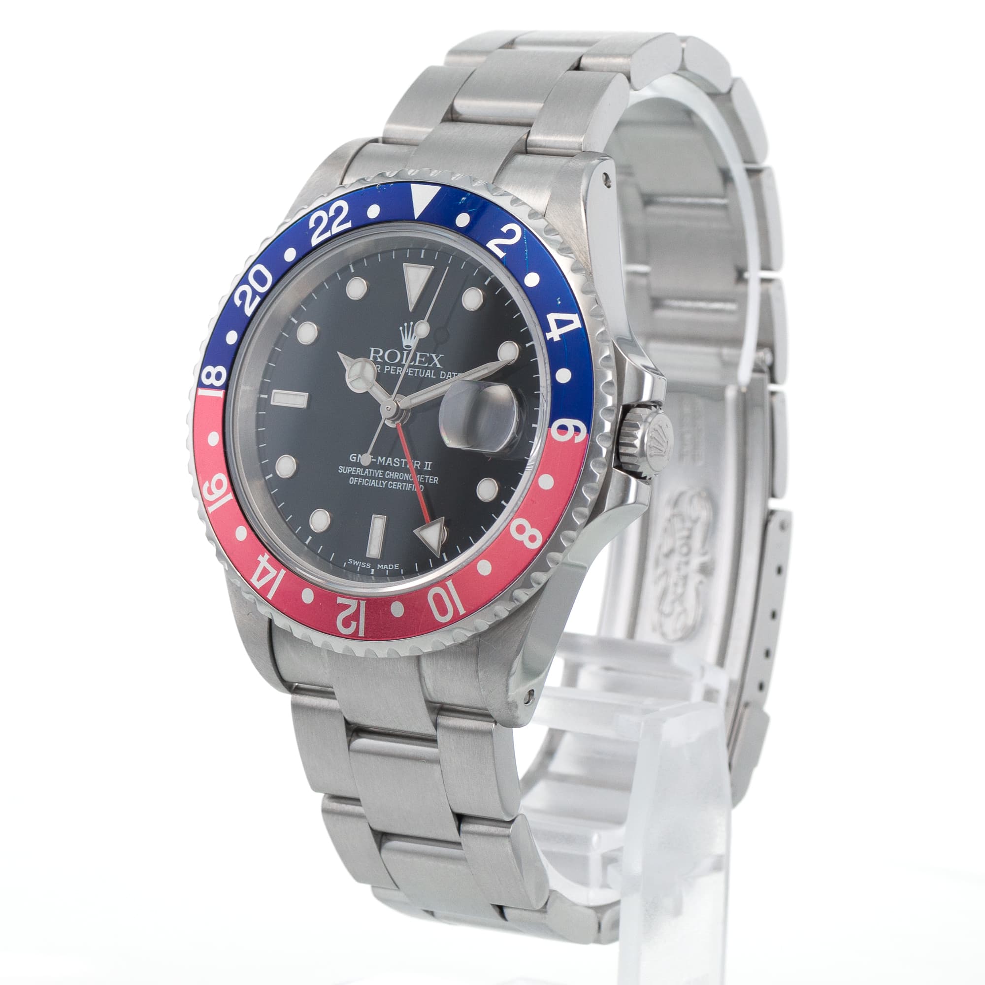 Rolex GMT-Master II 16710 Pepsi Blue Red Steel Oyster Automatic Mens Watch