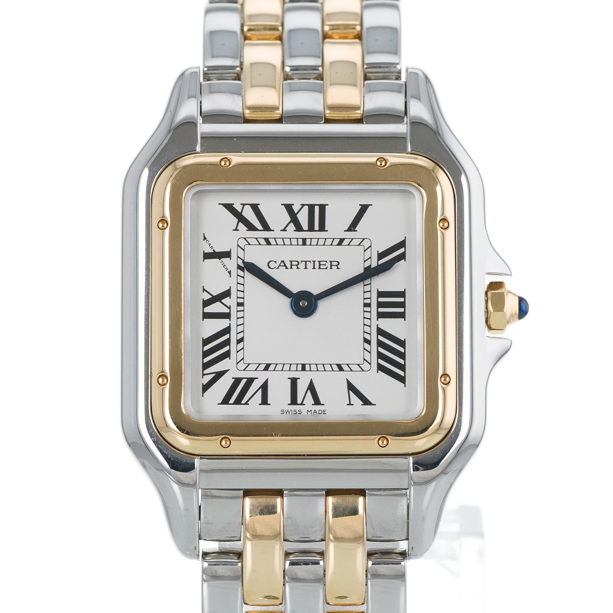Cartier Panther W2PN0007 4017 27mm 2 rows 18K yellow gold white Roman