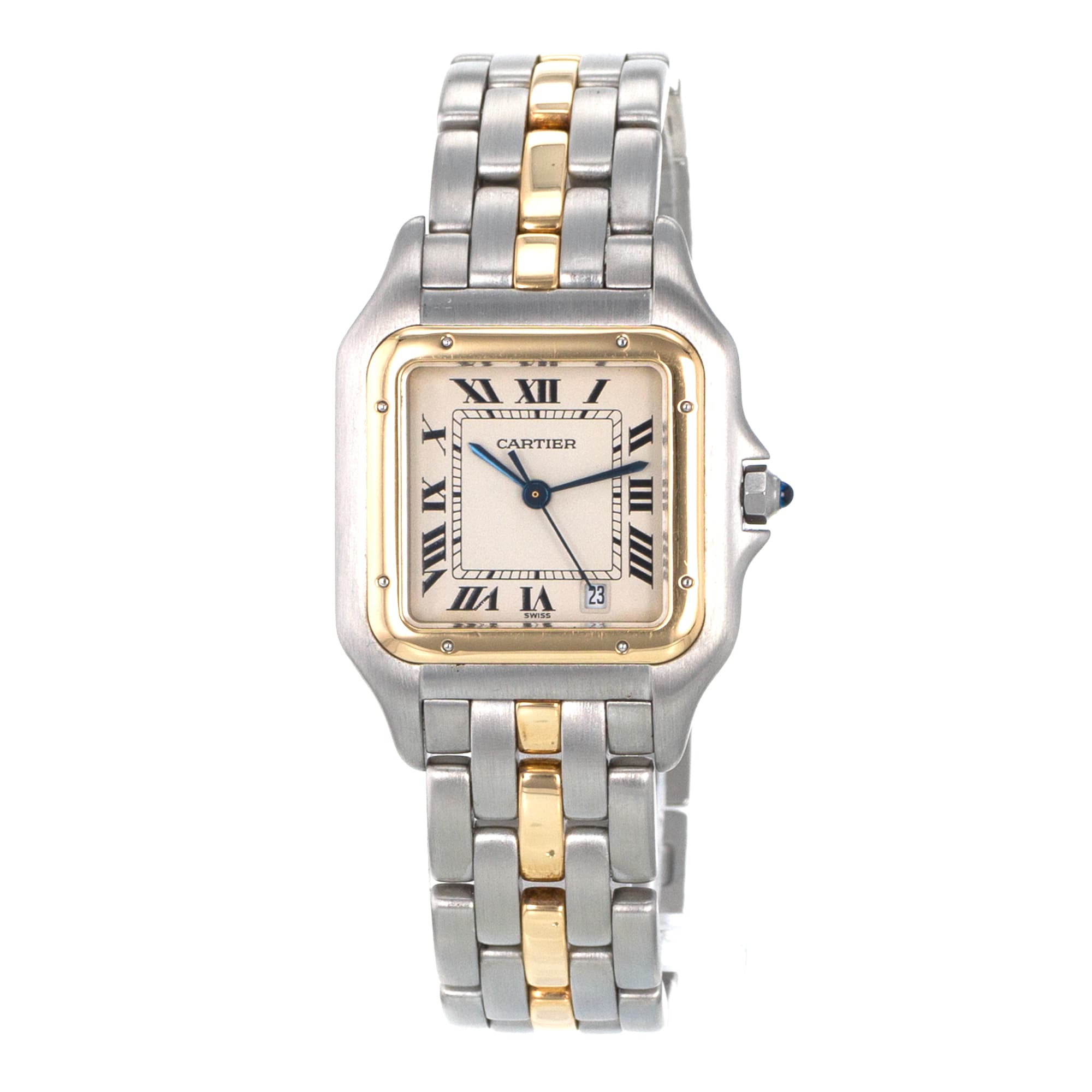 Cartier Panthere 839490 27mm Medium Steel Yellow Gold Single Row Mens Watch