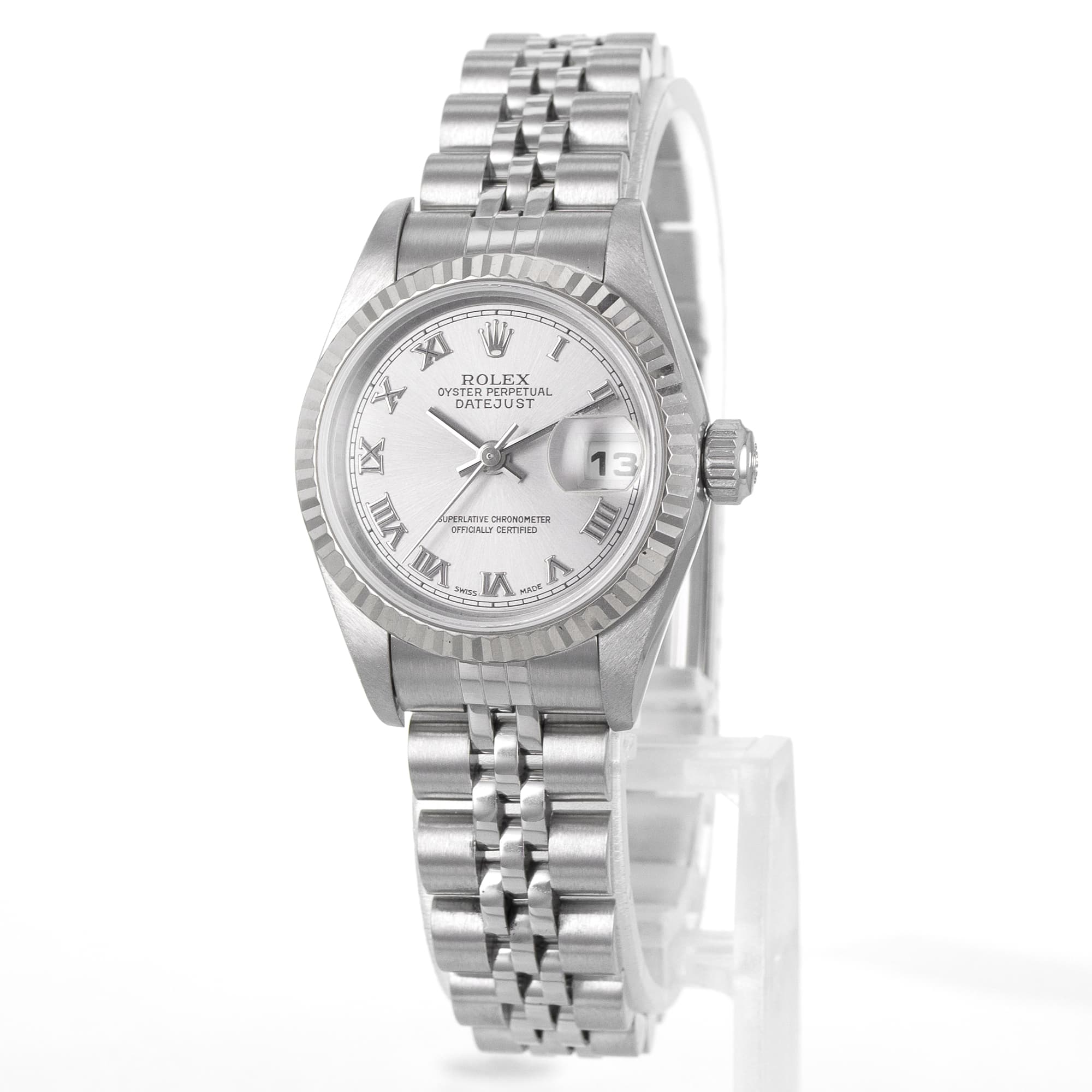 Rolex Datejust 26mm 79174 Silver Roman Dial Jubilee Automatic Ladies Watch