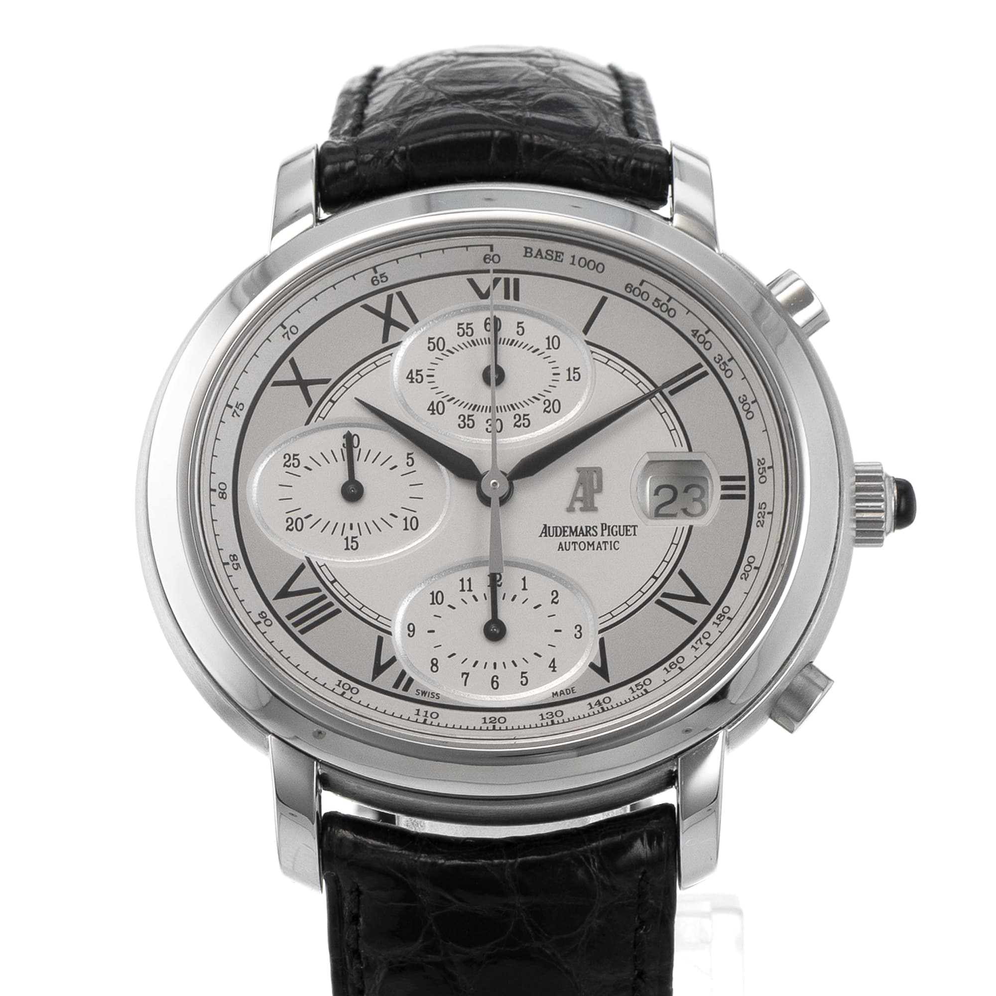 Audemars Piguet Millenary Chronograph 25822ST.OO.D001CR.01 Silver Roman Automatic Mens Watch